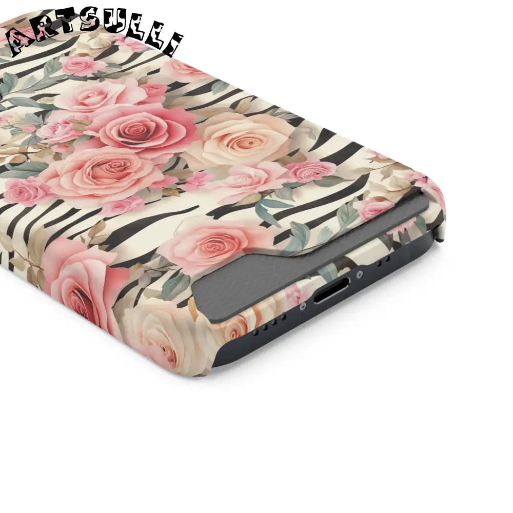 JAKKOUTTHEBXX Pink Floral Zebra Stripe Phone Case 2025