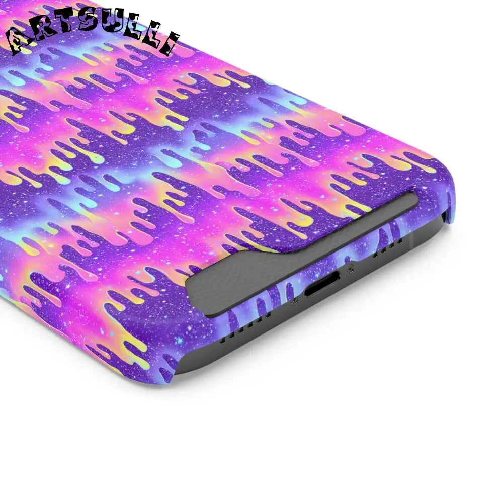 JAKKOUTTHEBXX Purple Drip Samsung Galaxy S23 Ultra Cardholder Case 2025
