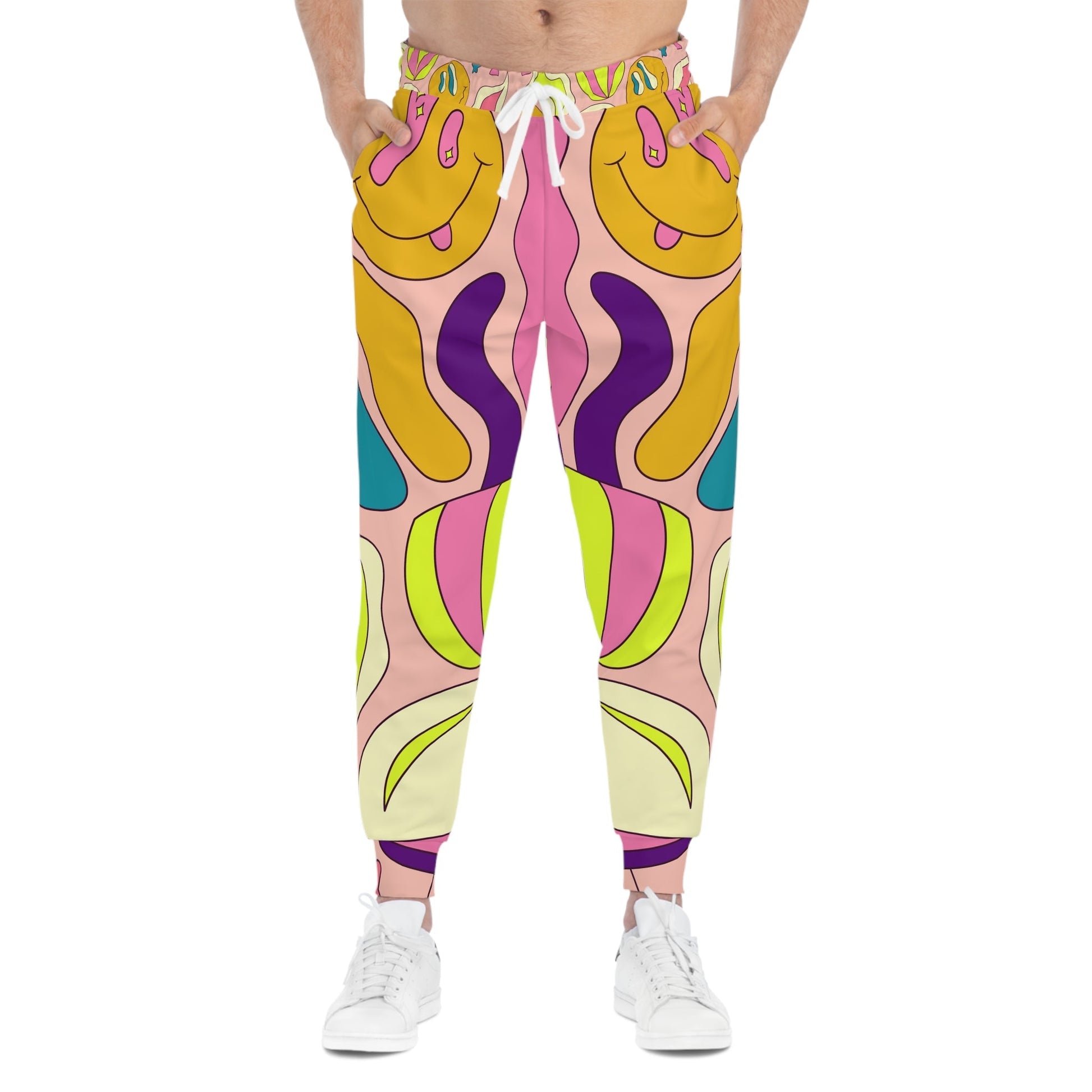Printify Pink Alien and UFO Joggers 2025