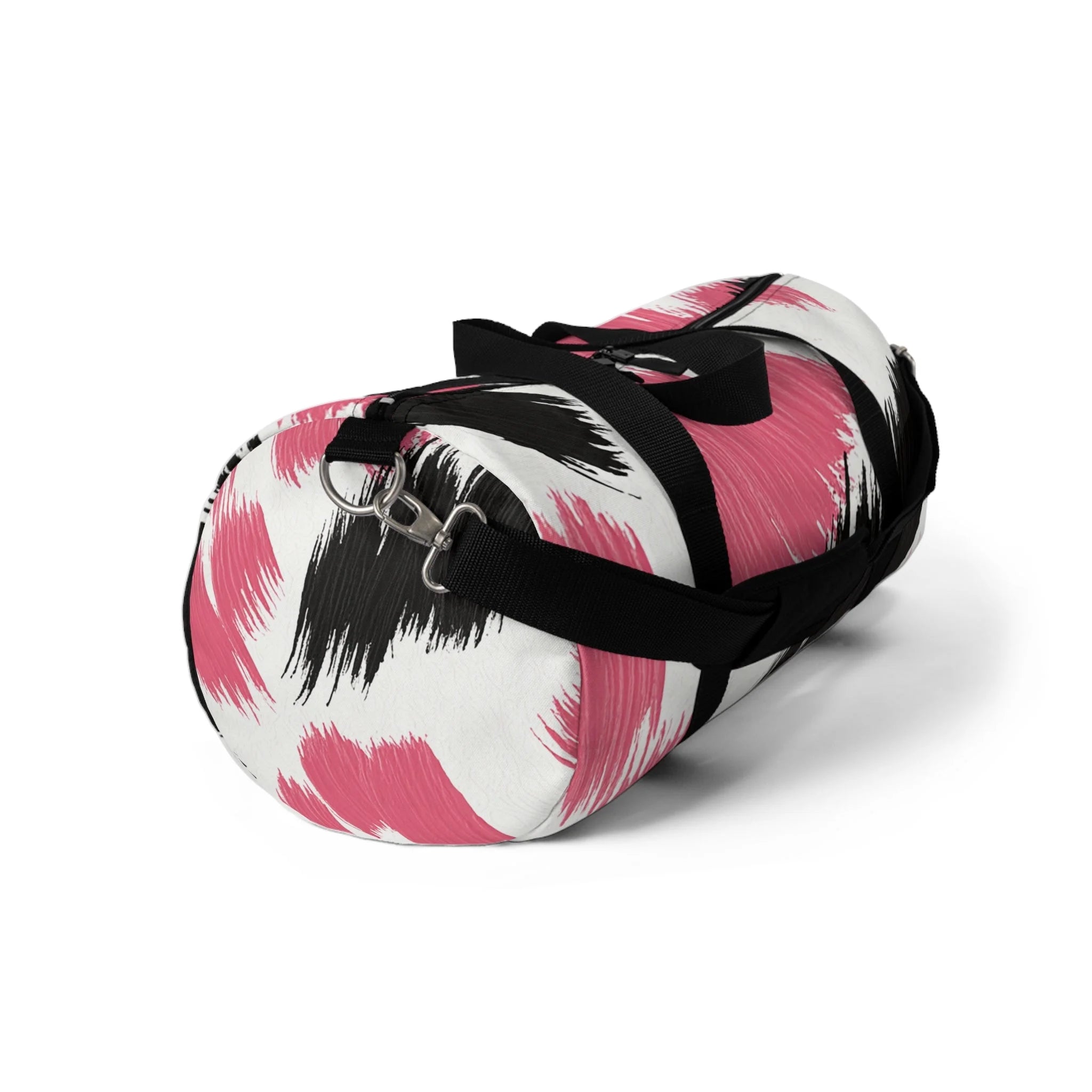Pink and Black Brushstroke Duffel Bag, Artsulli - Art is Long, Life is Short, Bags, , , , , , , 