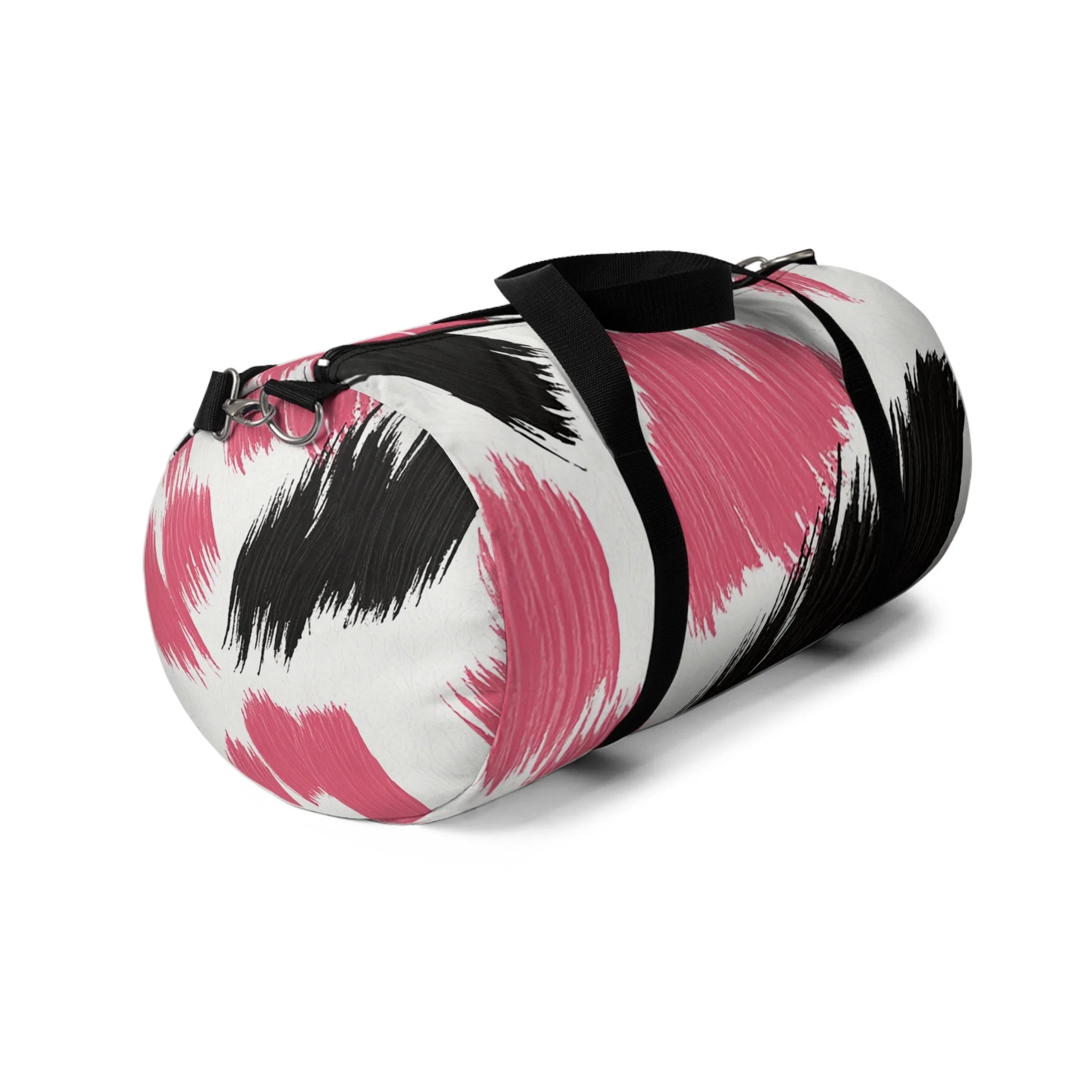 Pink and Black Brushstroke Duffel Bag, Artsulli - Art is Long, Life is Short, Bags, , , , , , , 