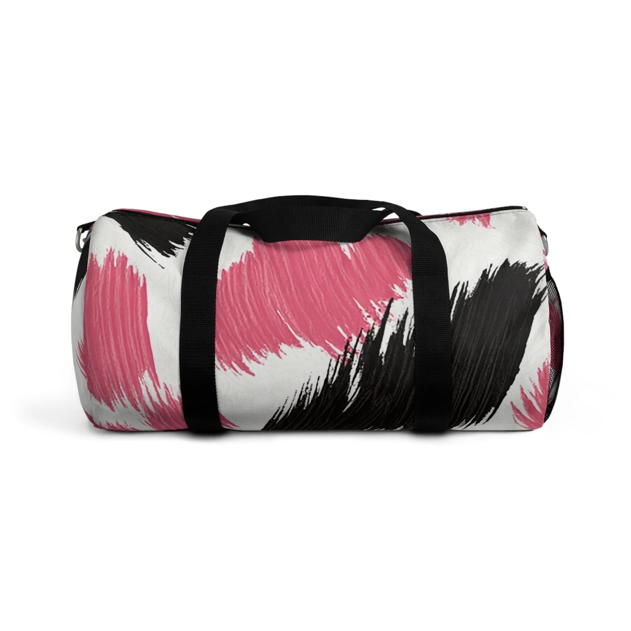 Pink and Black Brushstroke Duffel Bag, Artsulli - Art is Long, Life is Short, Bags, Size, Small, , , , , 25532385423875013462