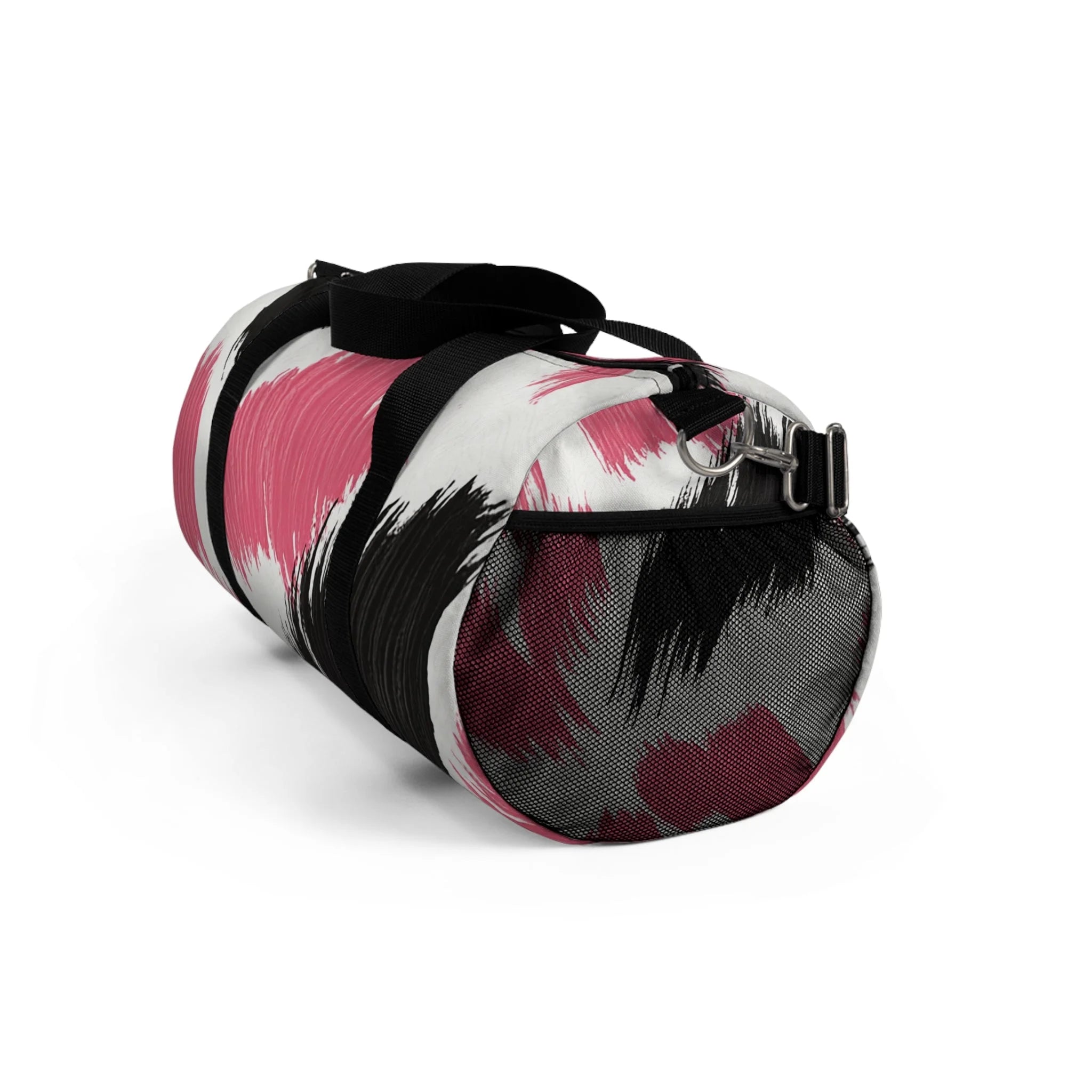 Pink and Black Brushstroke Duffel Bag, Artsulli - Art is Long, Life is Short, Bags, , , , , , , 