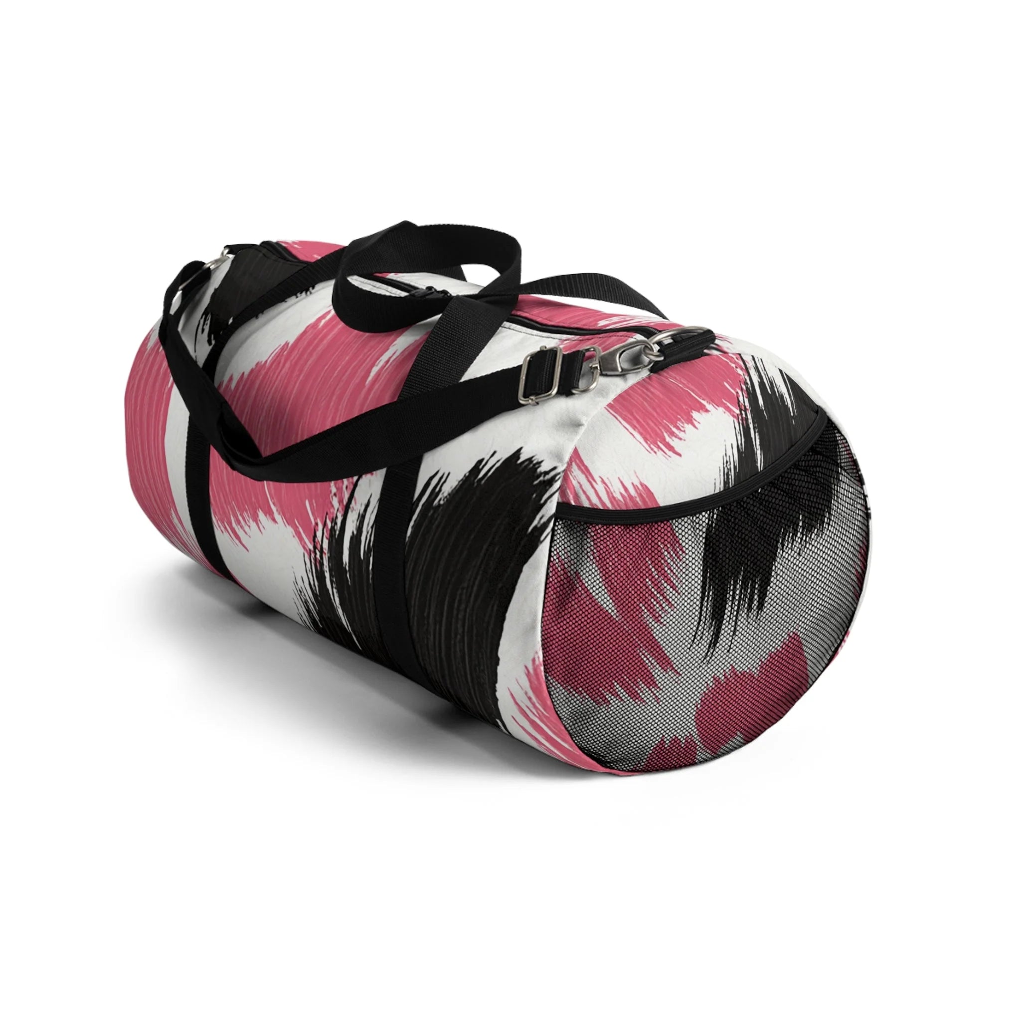 Pink and Black Brushstroke Duffel Bag, Artsulli - Art is Long, Life is Short, Bags, , , , , , , 