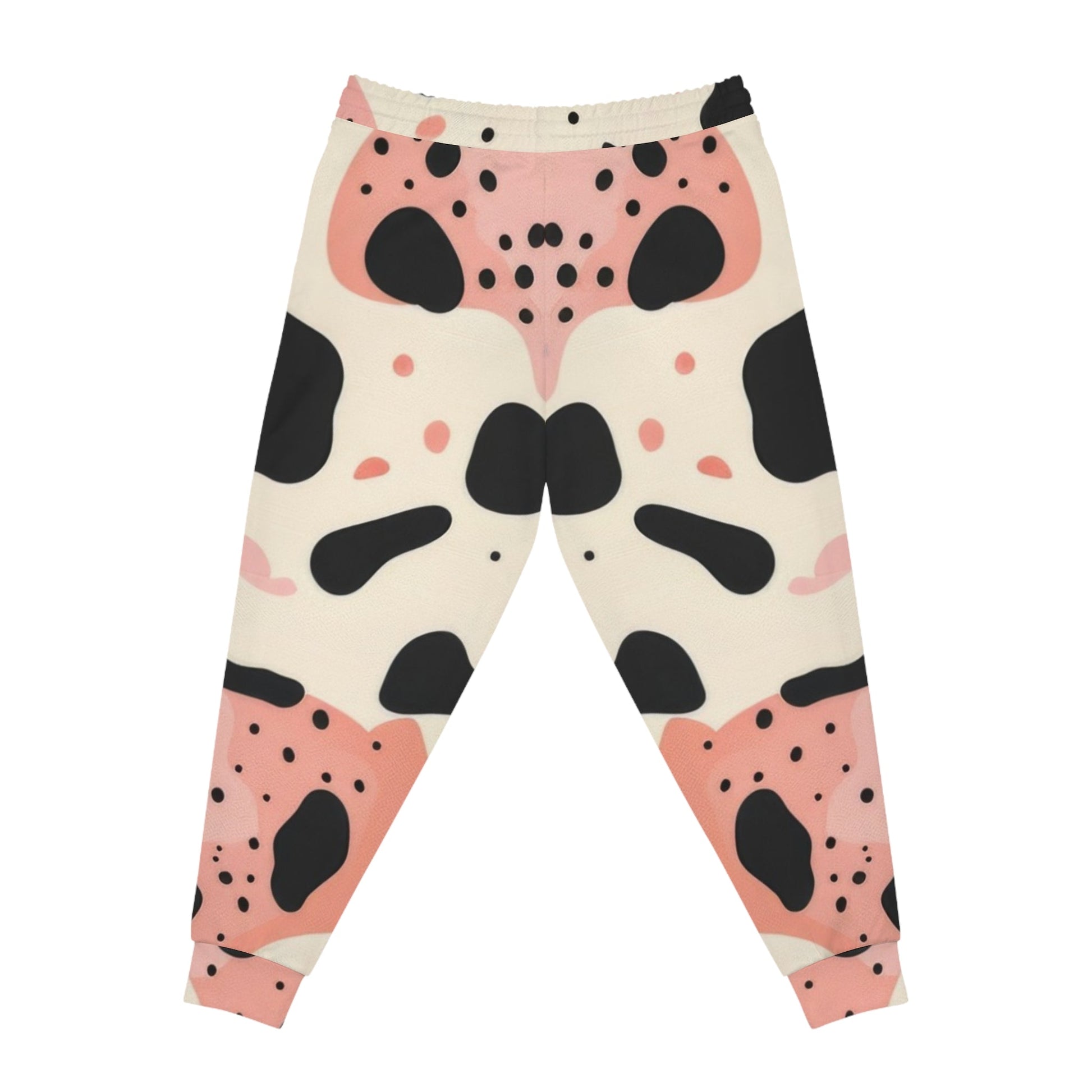 Pink and Black Cow Print Joggers, Artsulli - Art is Long, Life is Short, All Over Prints, , , , , , , 