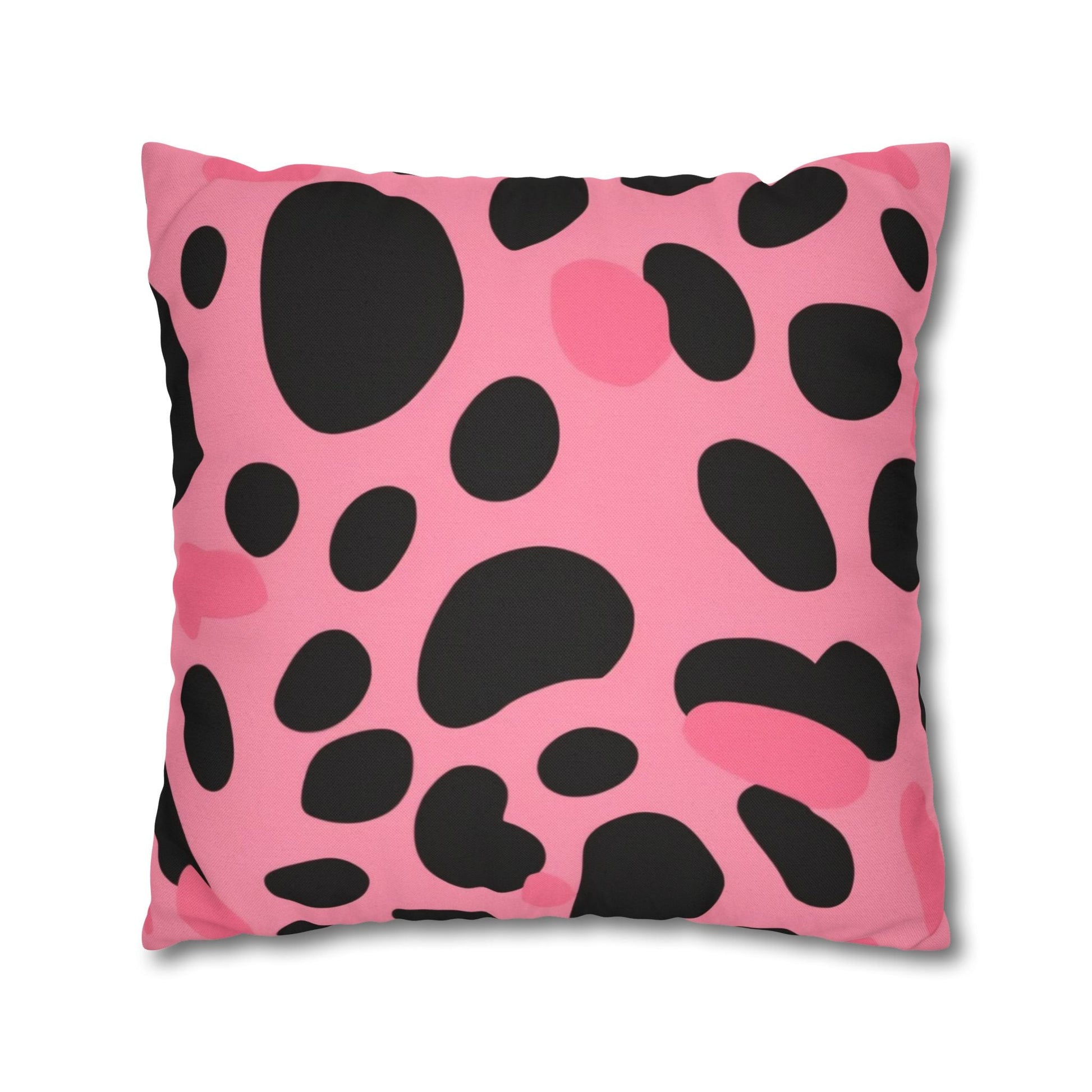 Pink and Black Dalmatian Throw Pillow, Artsulli - Art is Long, Life is Short, Home Decor, , , , , , , 
