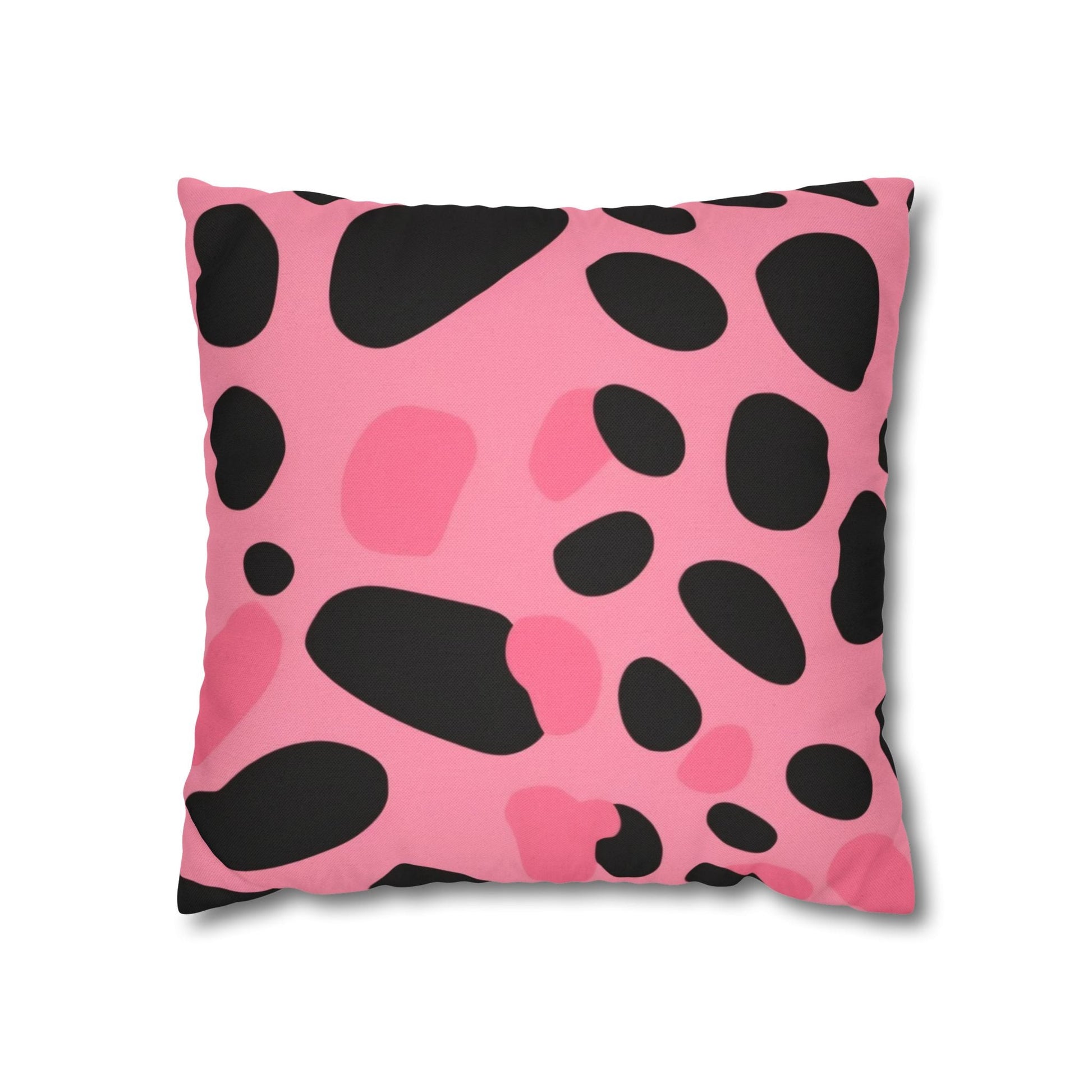 Pink and Black Dalmatian Throw Pillow, Artsulli - Art is Long, Life is Short, Home Decor, Size, 16" × 16", , , , , 17473894233451375787