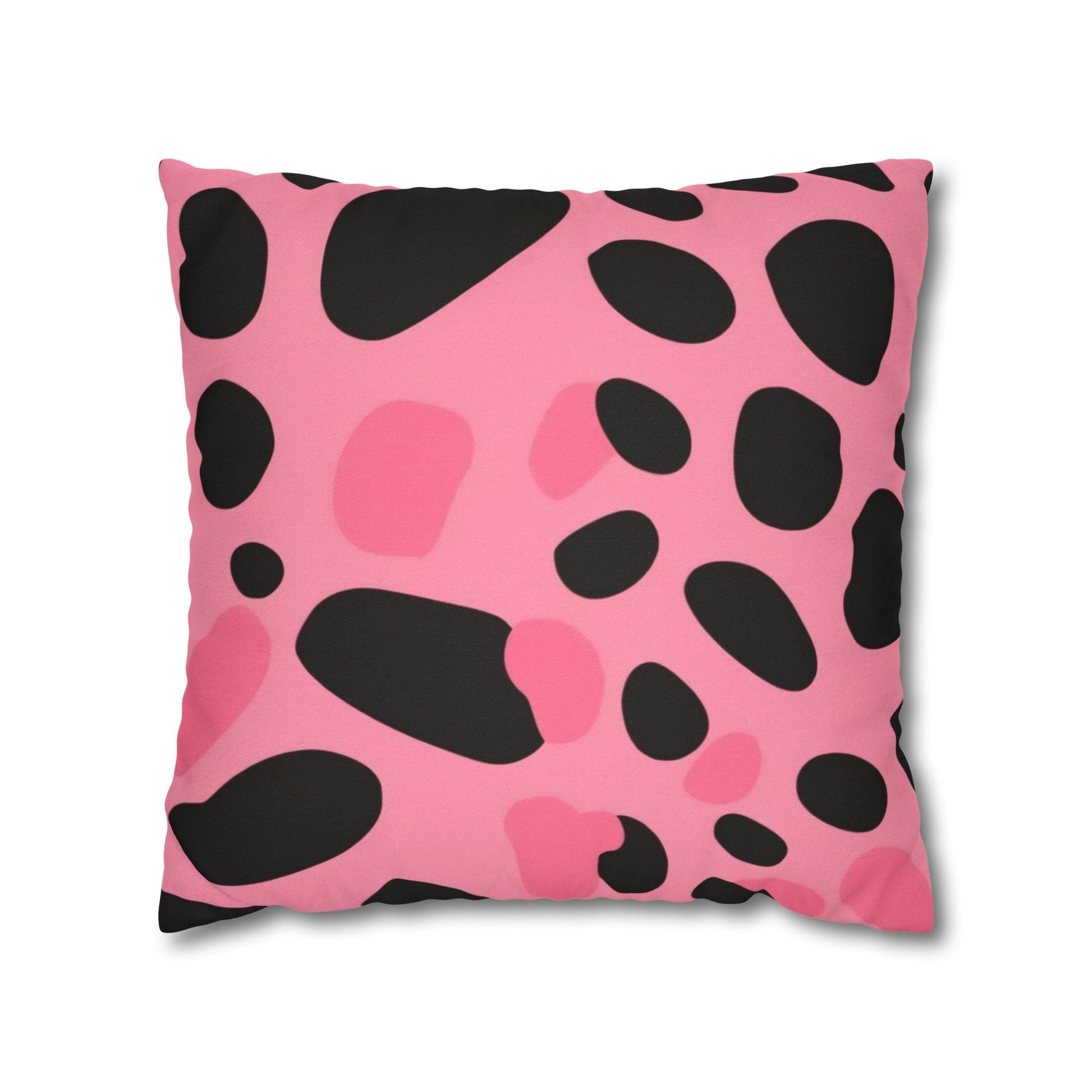 Pink and Black Dalmatian Throw Pillow, Artsulli - Art is Long, Life is Short, Home Decor, Size, 18" × 18", , , , , 17814417957192720161