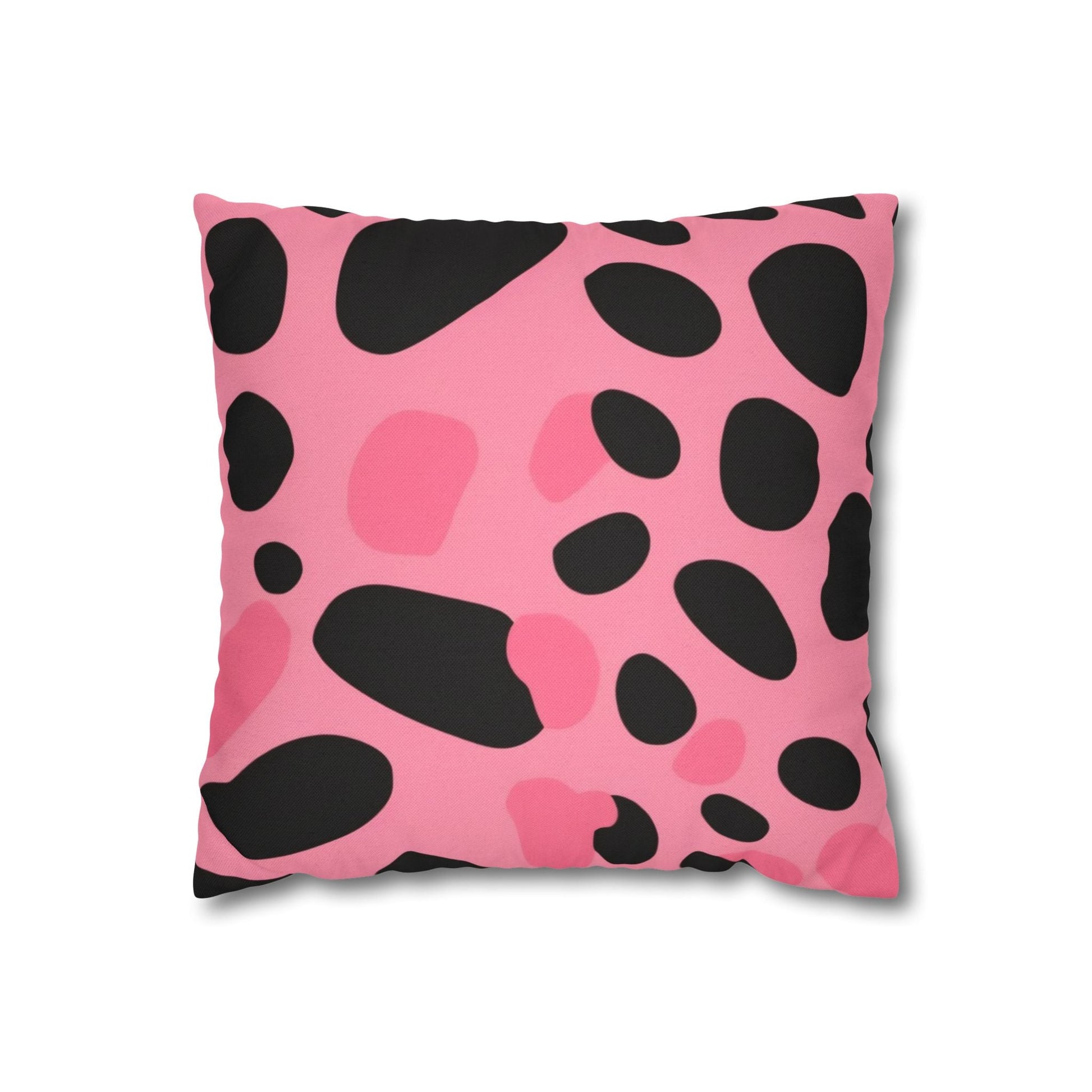 Pink and Black Dalmatian Throw Pillow, Artsulli - Art is Long, Life is Short, Home Decor, Size, 14" × 14", , , , , 33027409467983221432