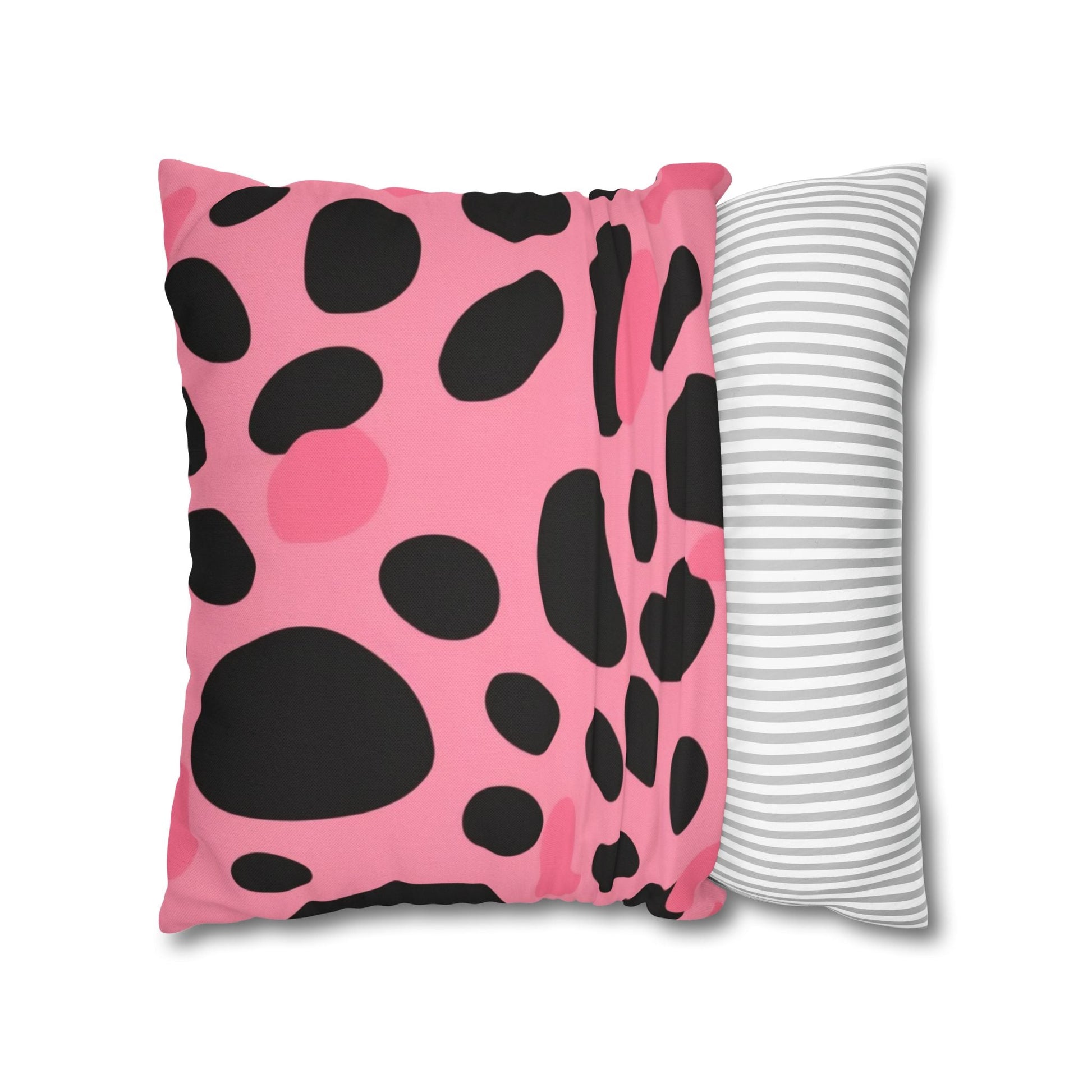 Pink and Black Dalmatian Throw Pillow, Artsulli - Art is Long, Life is Short, Home Decor, , , , , , , 
