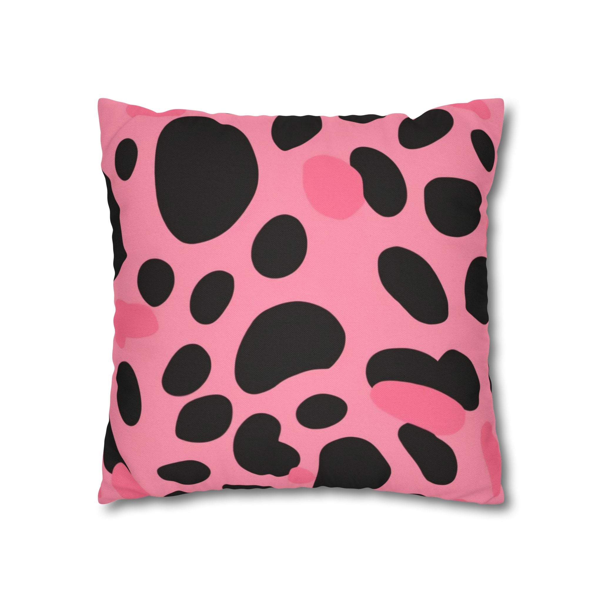 Pink and Black Dalmatian Throw Pillow, Artsulli - Art is Long, Life is Short, Home Decor, , , , , , , 