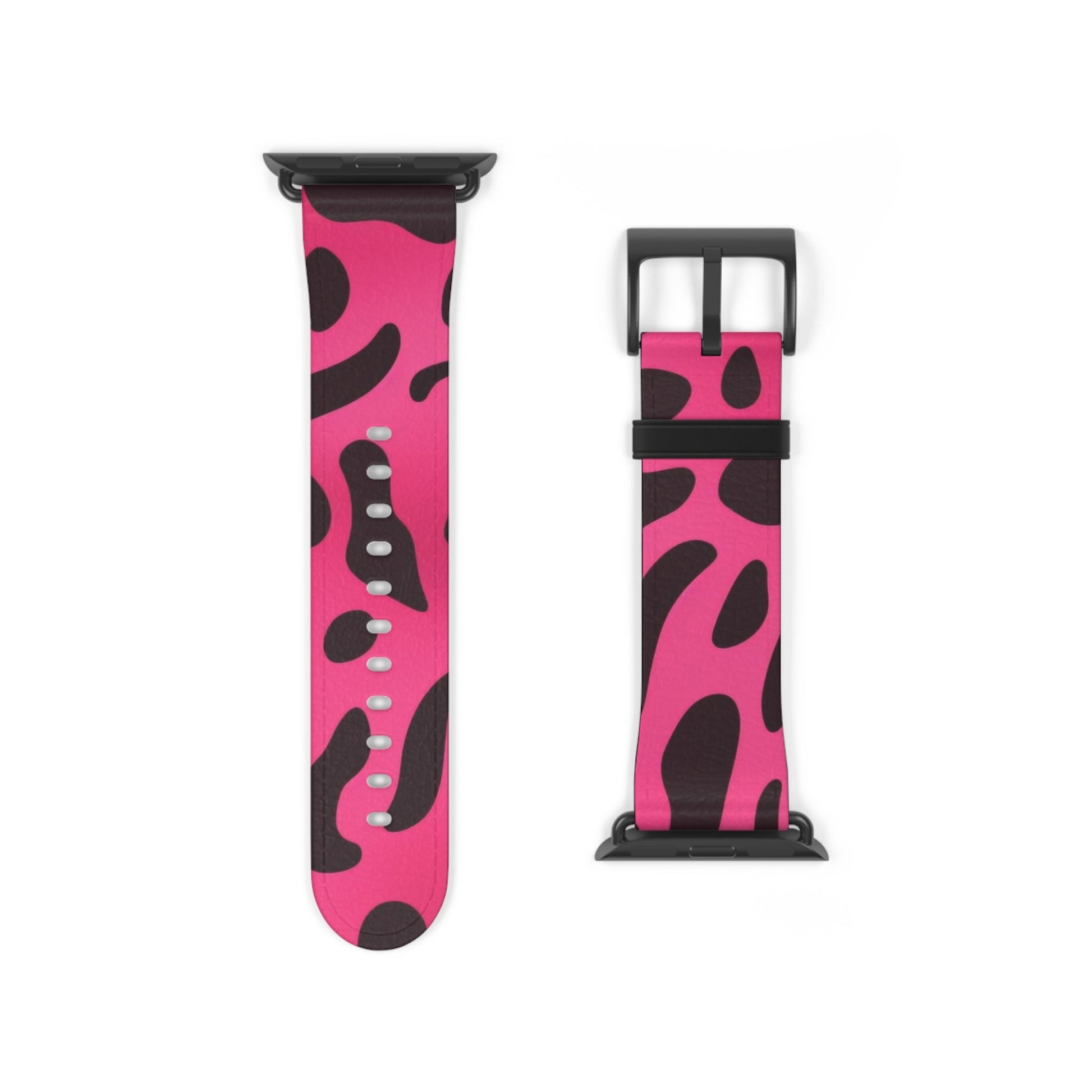 Pink and Black Leopard Apple Watch Band, Artsulli - Art is Long, Life is Short, Accessories, , , , , , , 