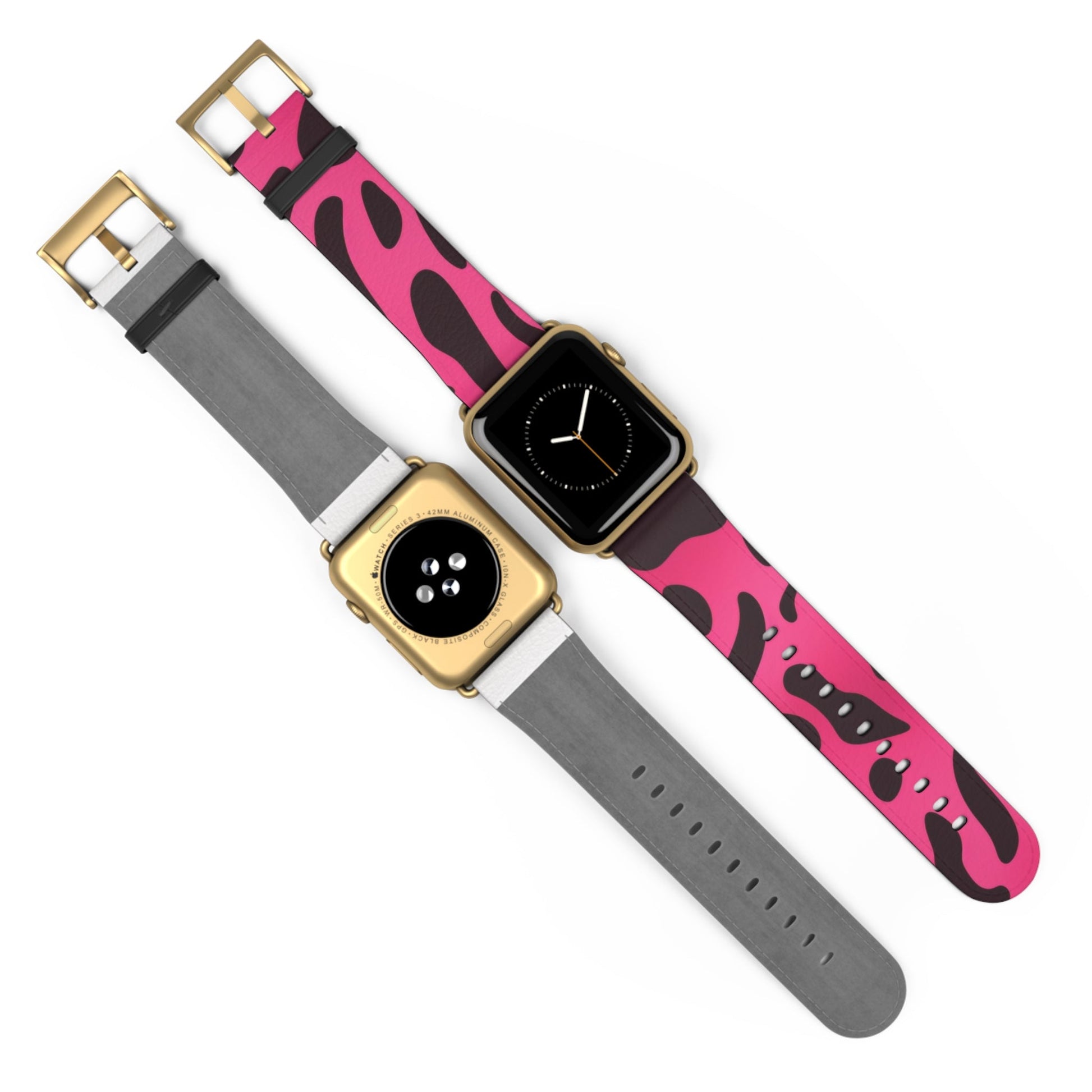 Pink and Black Leopard Apple Watch Band, Artsulli - Art is Long, Life is Short, Accessories, , , , , , , 