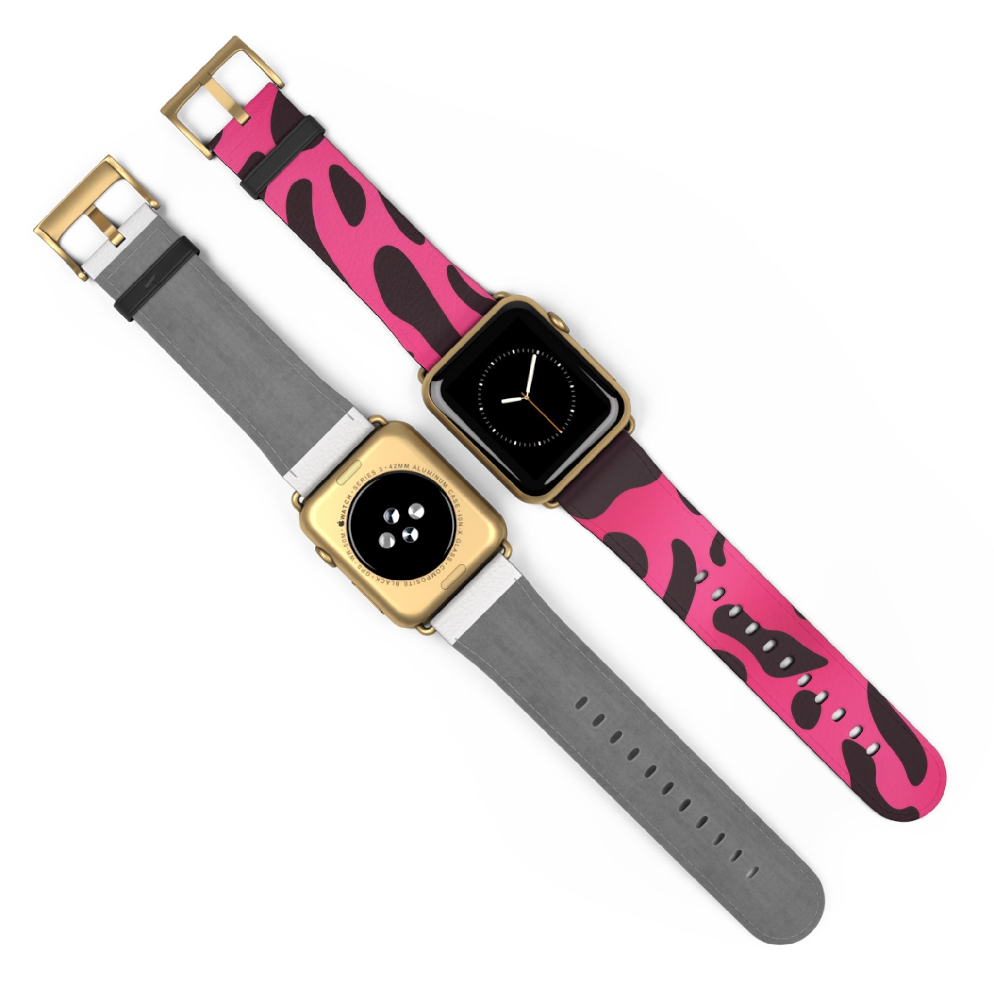 Pink and Black Leopard Apple Watch Band, Artsulli - Art is Long, Life is Short, Accessories, , , , , , , 
