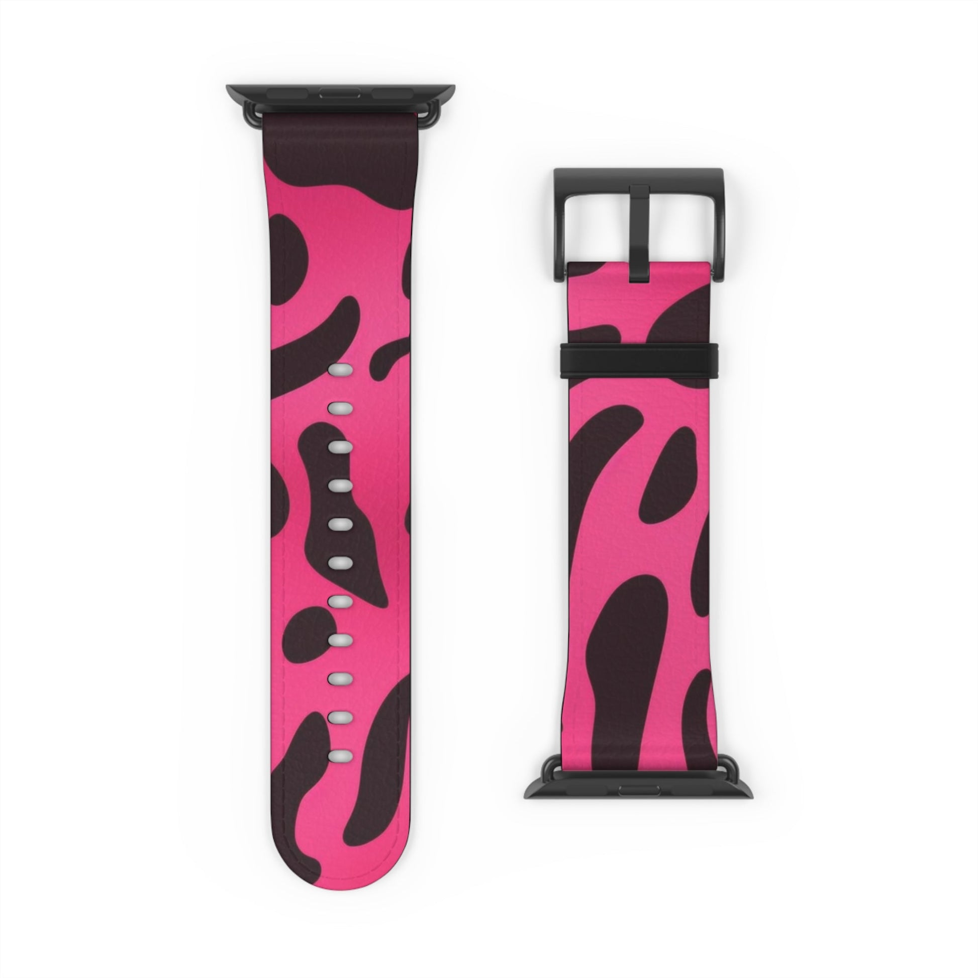Pink and Black Leopard Apple Watch Band, Artsulli - Art is Long, Life is Short, Accessories, , , , , , , 