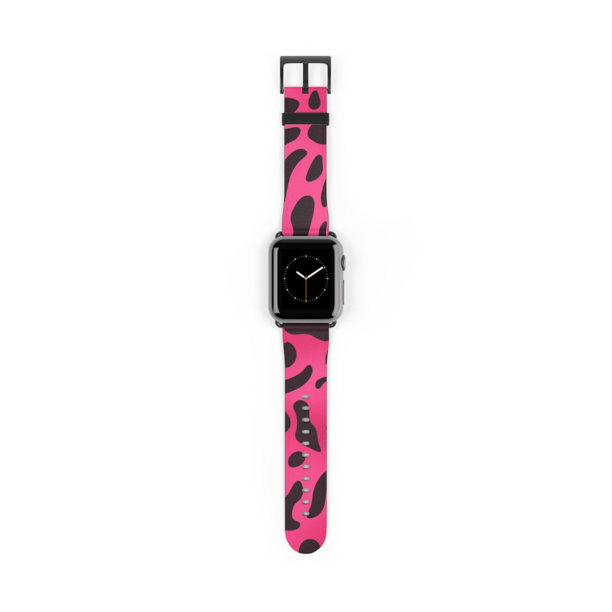 Pink and Black Leopard Apple Watch Band, Artsulli - Art is Long, Life is Short, Accessories, Size, 38 - 41 mm, Color, Black Matte, , , 22258954433829150297