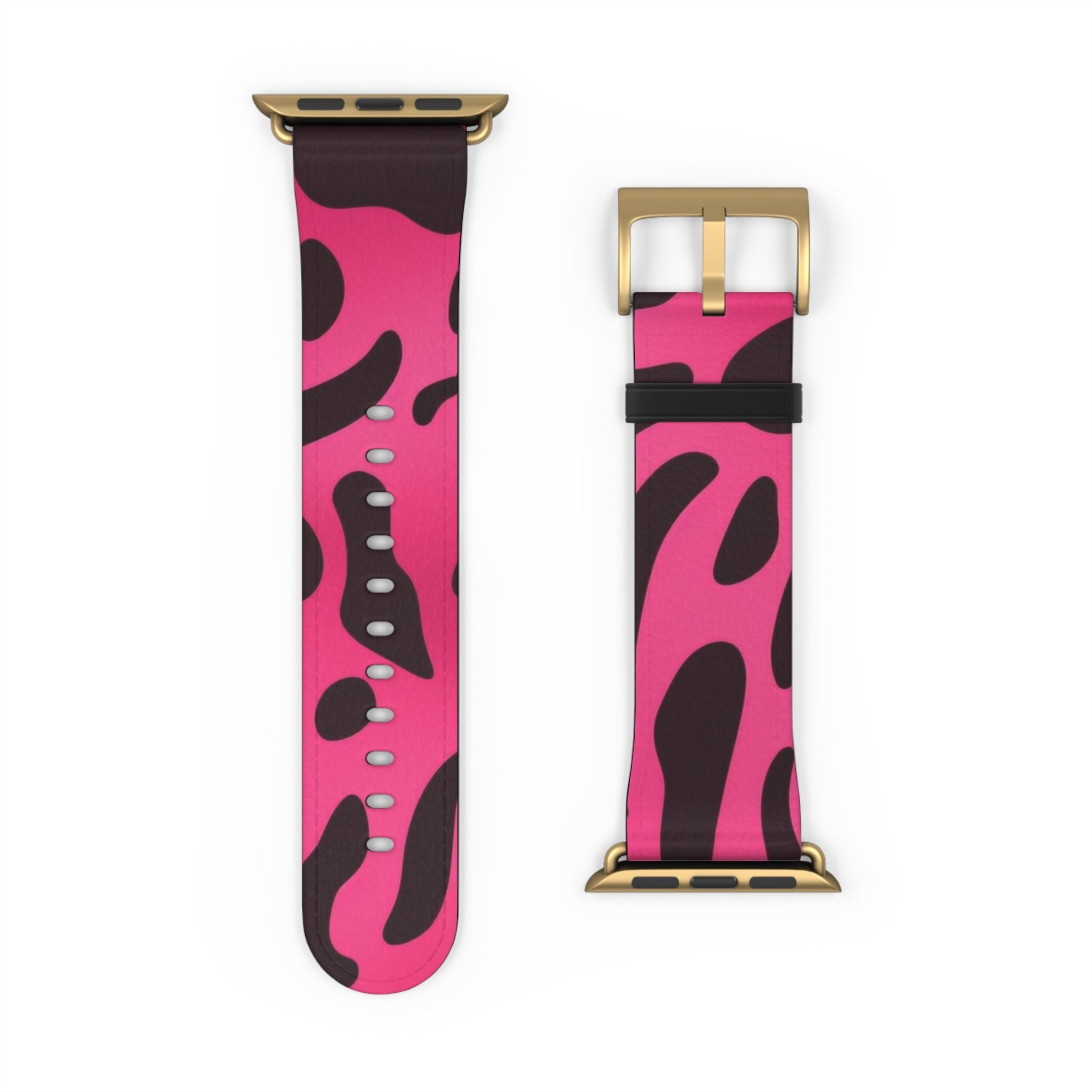 Pink and Black Leopard Apple Watch Band, Artsulli - Art is Long, Life is Short, Accessories, , , , , , , 