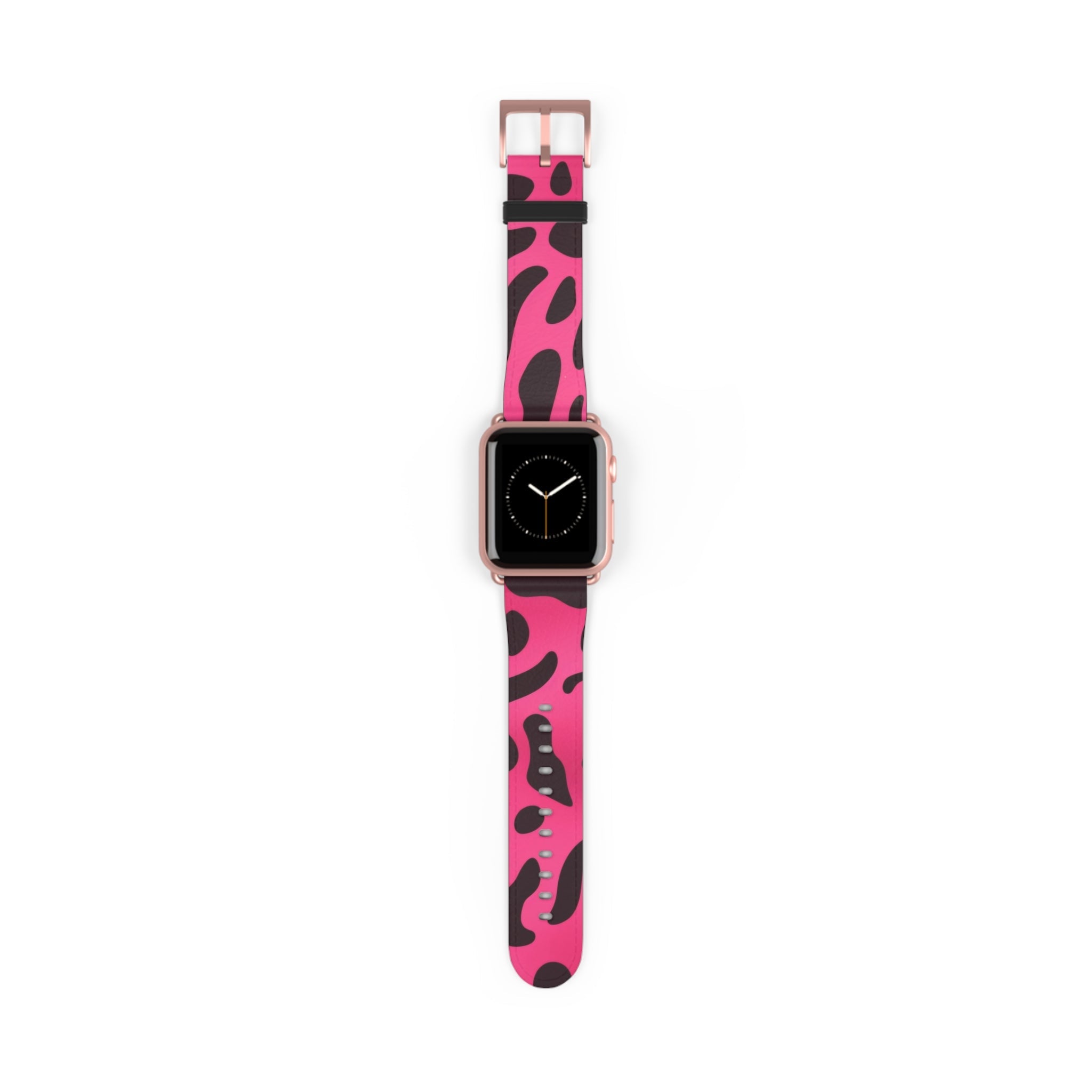 Pink and Black Leopard Apple Watch Band, Artsulli - Art is Long, Life is Short, Accessories, Size, 38 - 41 mm, Color, Rose Gold Matte, , , 10759069496037423202