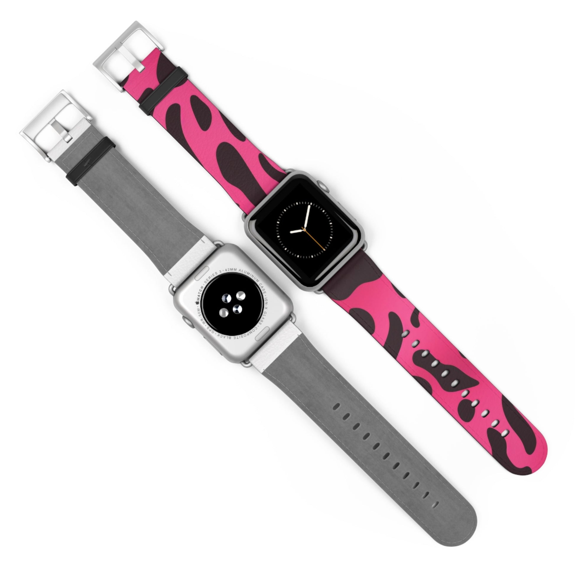 Pink and Black Leopard Apple Watch Band, Artsulli - Art is Long, Life is Short, Accessories, , , , , , , 
