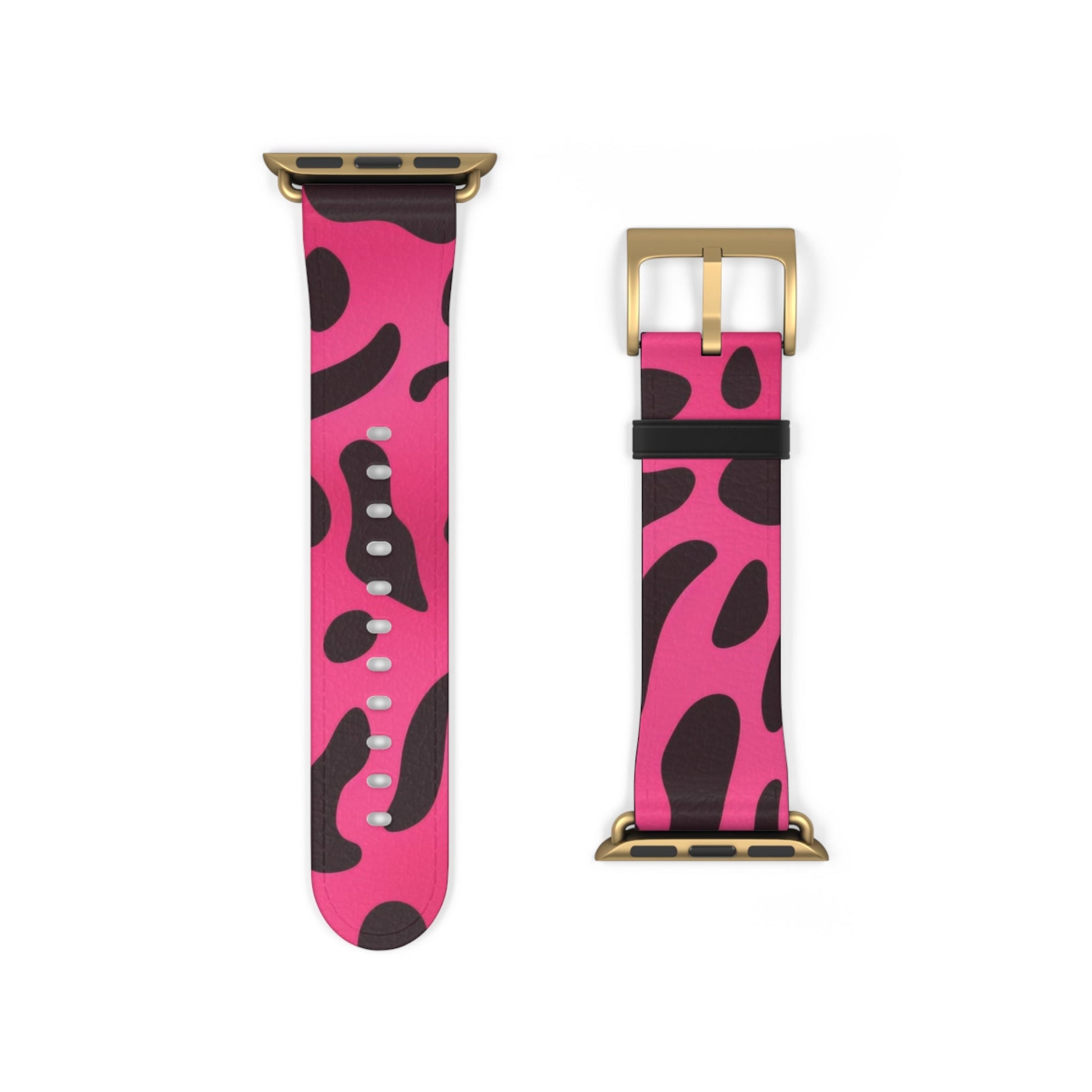 Pink and Black Leopard Apple Watch Band, Artsulli - Art is Long, Life is Short, Accessories, , , , , , , 