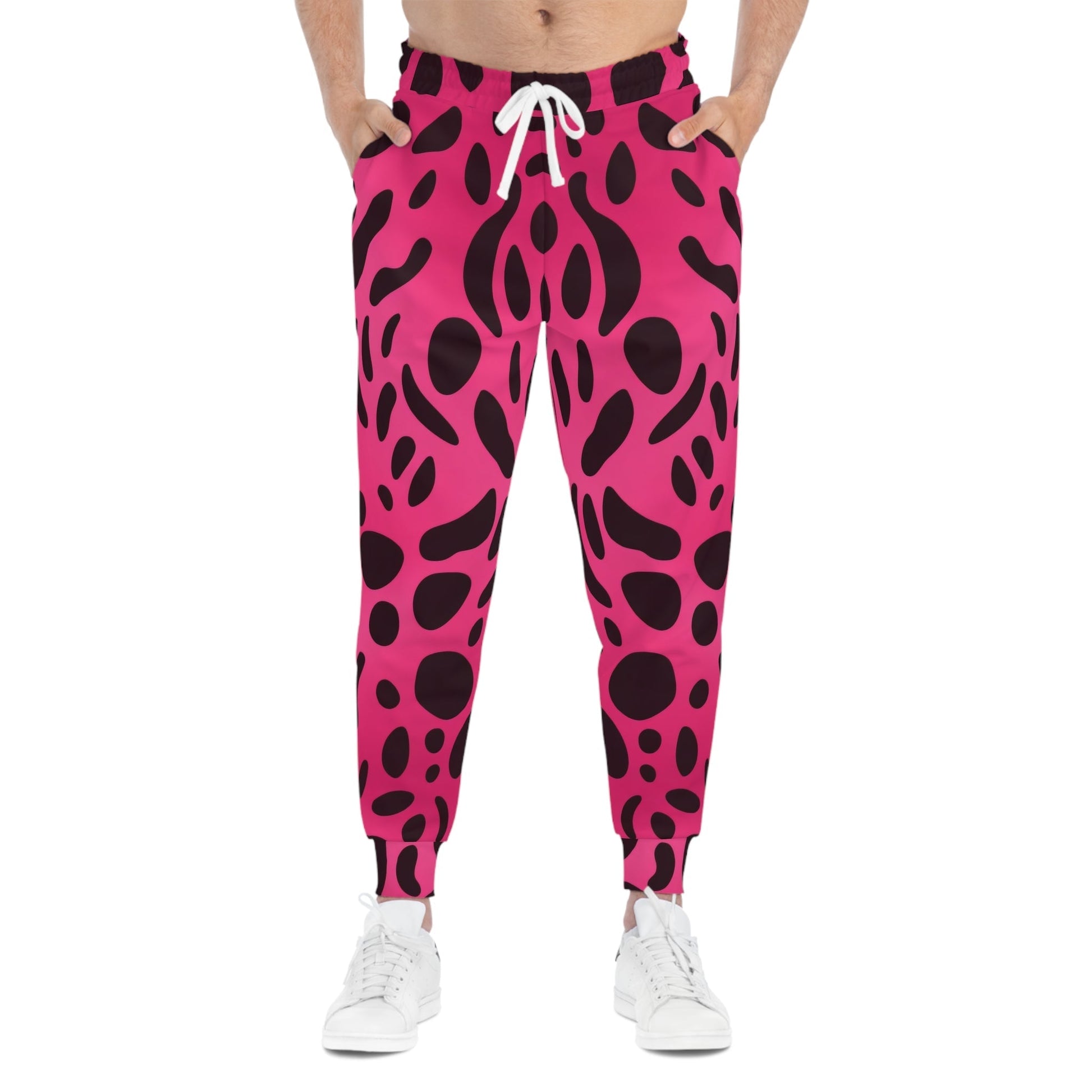 Pink and Black Leopard Print Joggers, Artsulli - Art is Long, Life is Short, All Over Prints, , , , , , , 