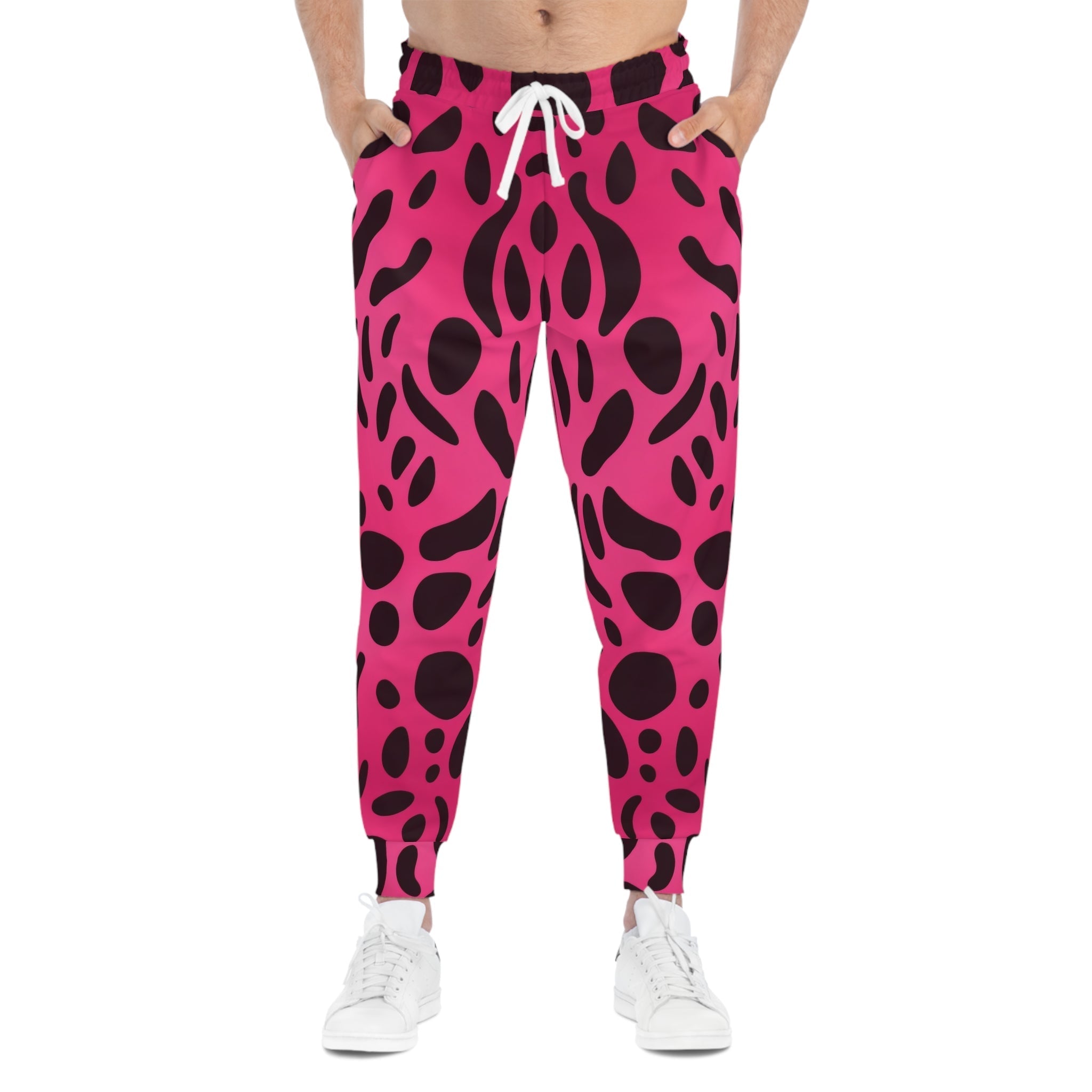 Pink and Black Leopard Print Joggers, Artsulli - Art is Long, Life is Short, All Over Prints, , , , , , , 