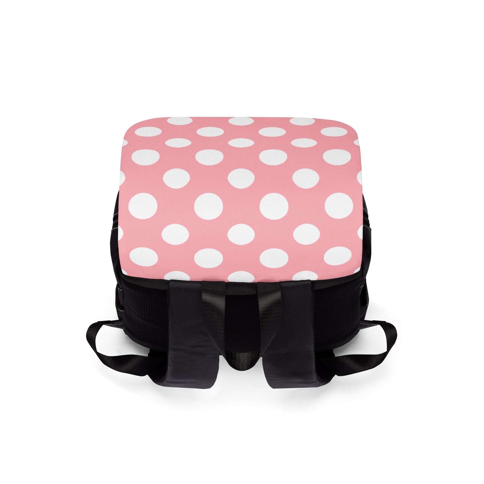 Pink and Black Polka Dot Oxford Backpack, Artsulli - Art is Long, Life is Short, Bags, , , , , , , 