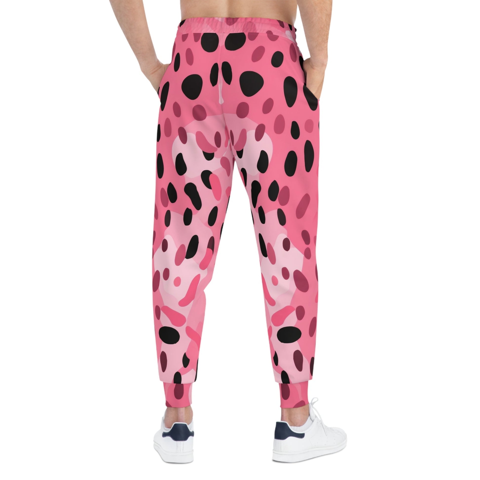 Pink and Black Spotted Athletic Joggers, Artsulli - Art is Long, Life is Short, All Over Prints, , , , , , , 