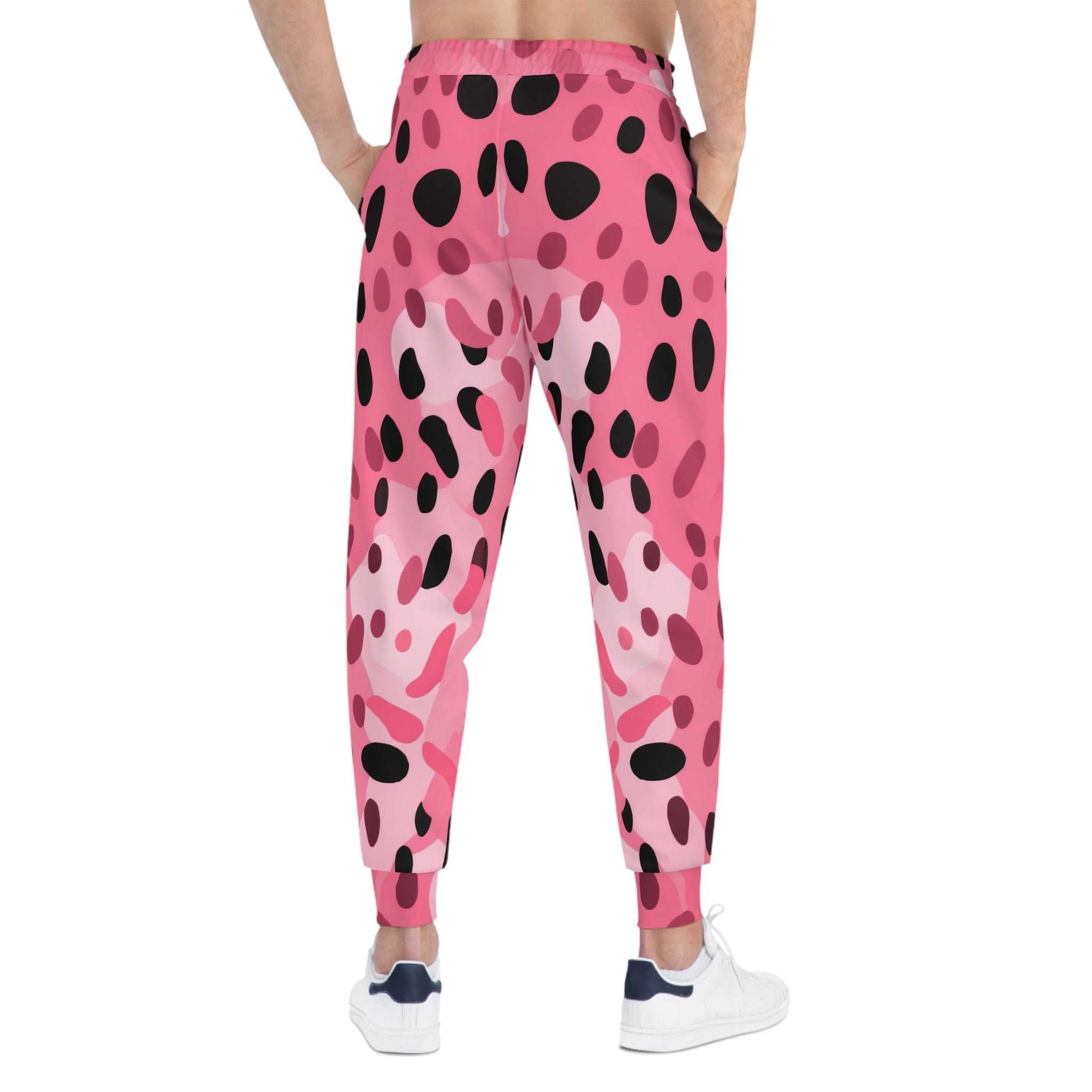 Pink and Black Spotted Athletic Joggers, Artsulli - Art is Long, Life is Short, All Over Prints, , , , , , , 