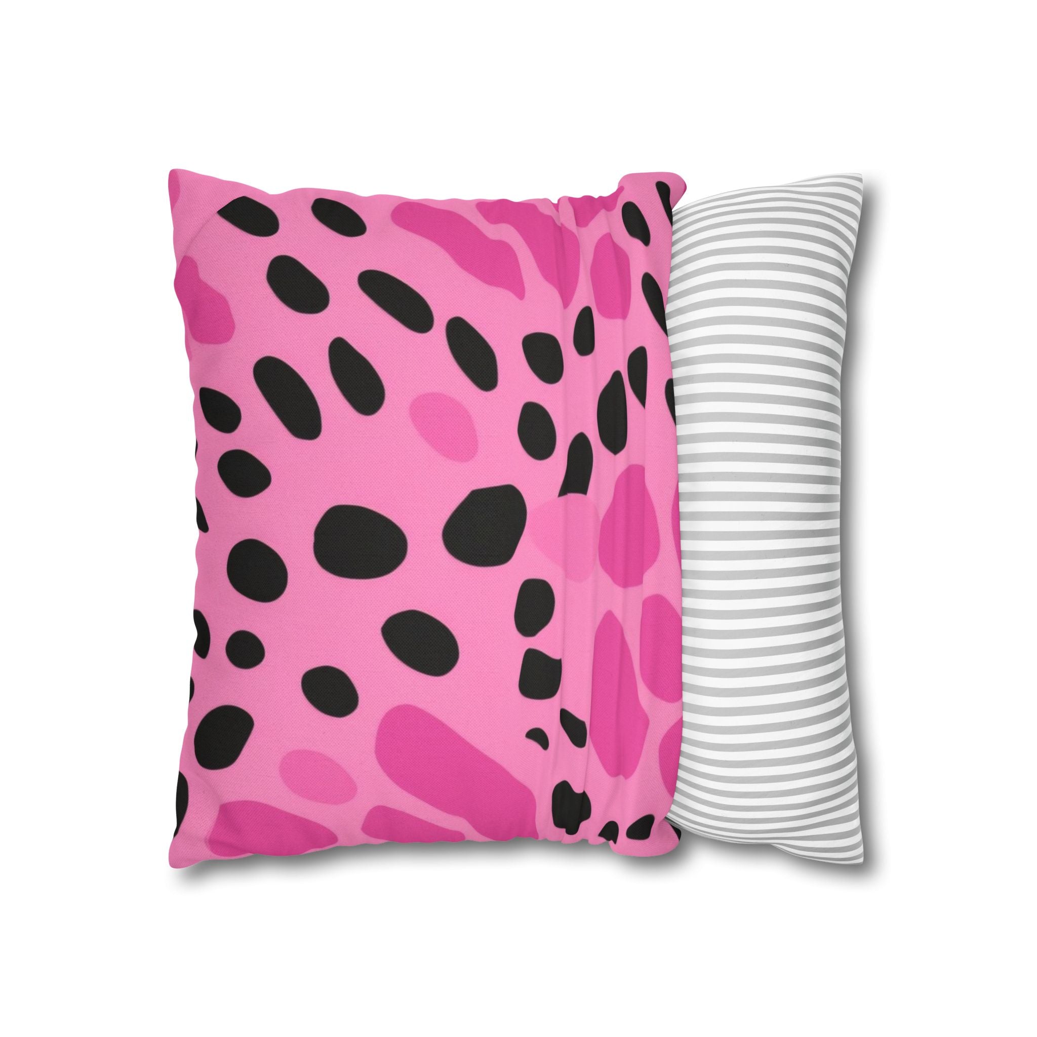 Pink and Black Spotted Throw Pillow, Artsulli - Art is Long, Life is Short, Home Decor, , , , , , , 