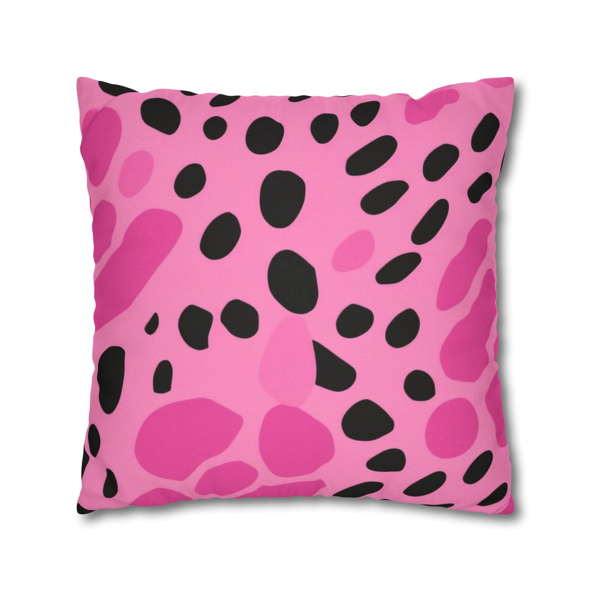 Pink and Black Spotted Throw Pillow, Artsulli - Art is Long, Life is Short, Home Decor, , , , , , , 
