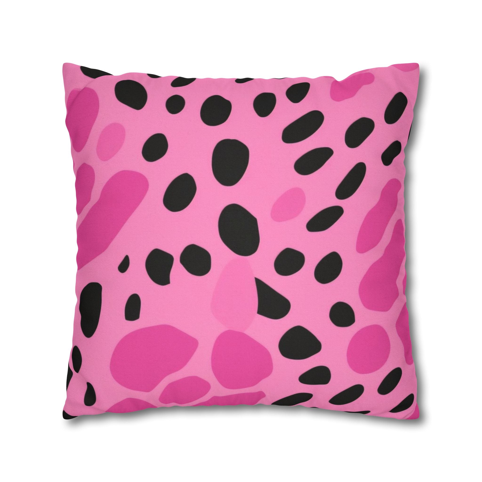 Pink and Black Spotted Throw Pillow, Artsulli - Art is Long, Life is Short, Home Decor, , , , , , , 
