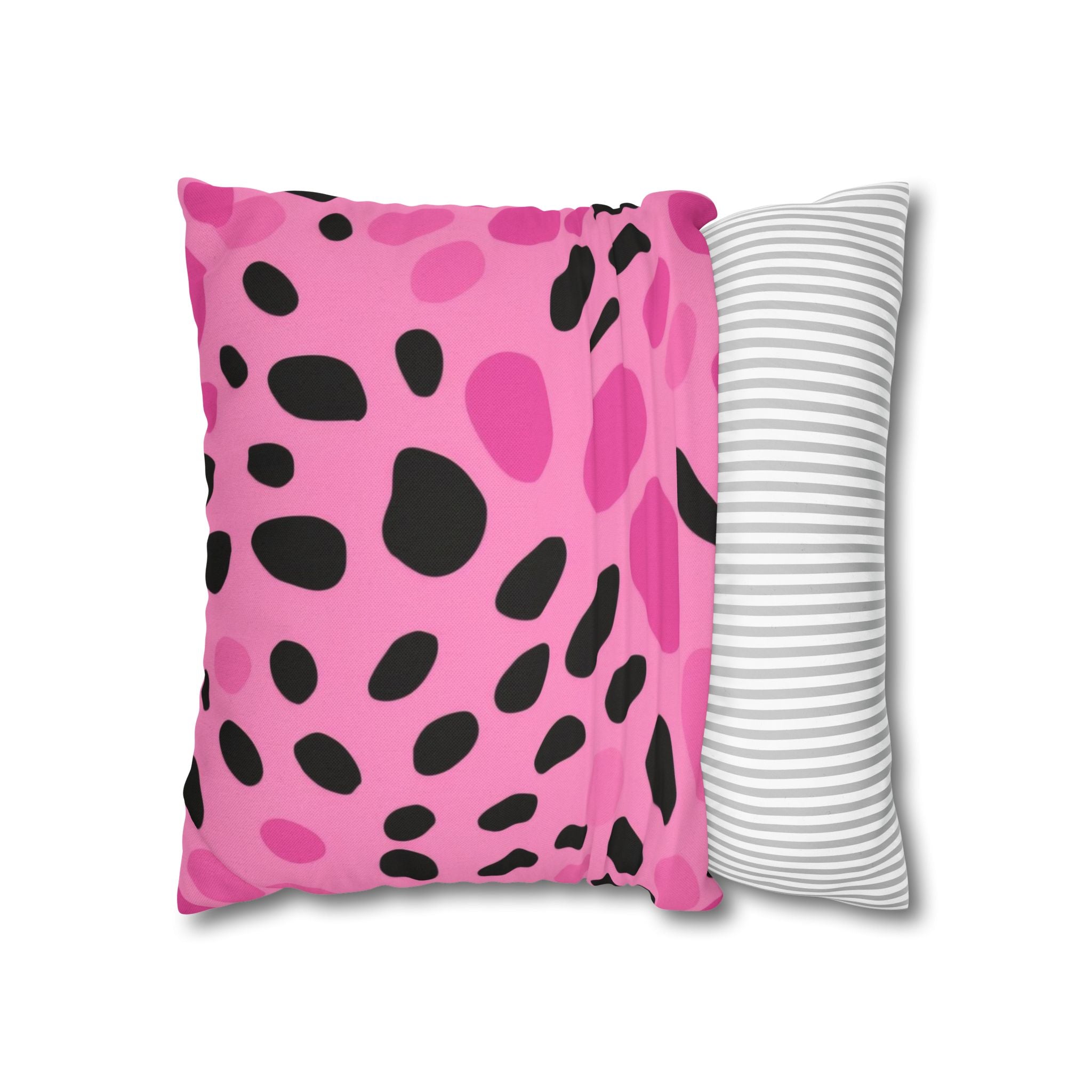 Pink and Black Spotted Throw Pillow, Artsulli - Art is Long, Life is Short, Home Decor, , , , , , , 