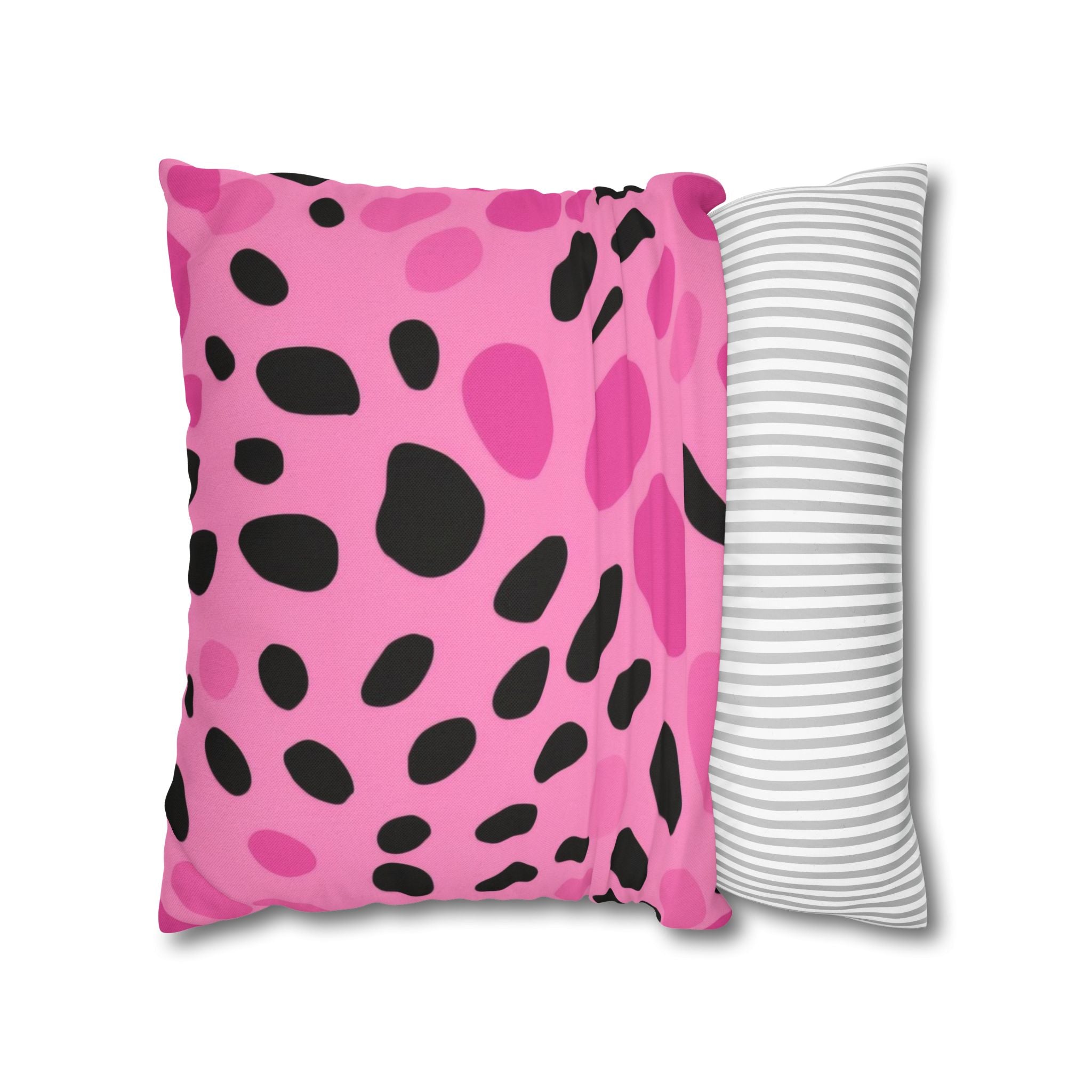Pink and Black Spotted Throw Pillow, Artsulli - Art is Long, Life is Short, Home Decor, , , , , , , 