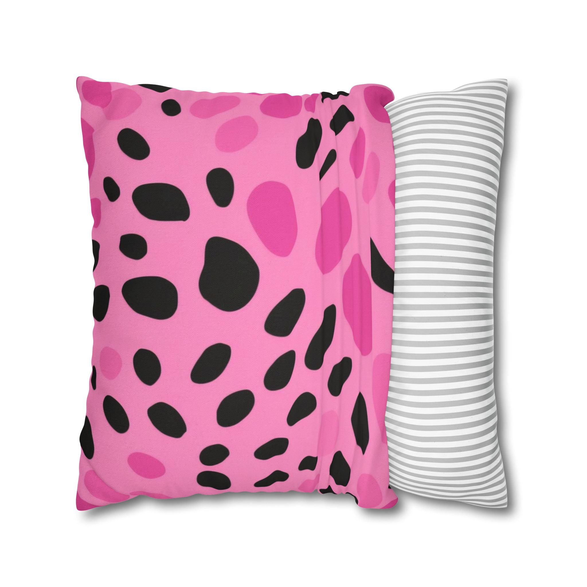Pink and Black Spotted Throw Pillow, Artsulli - Art is Long, Life is Short, Home Decor, , , , , , , 