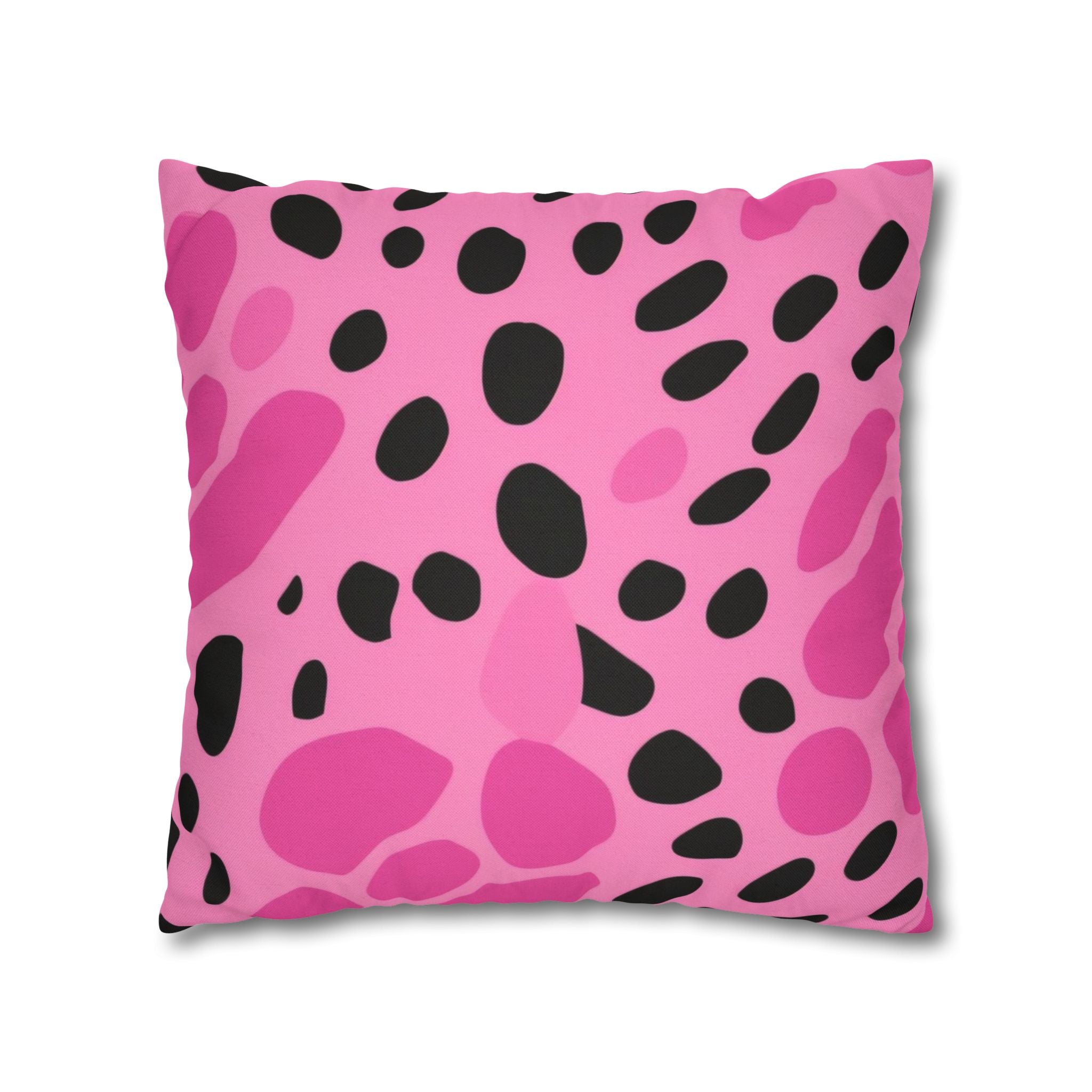 Pink and Black Spotted Throw Pillow, Artsulli - Art is Long, Life is Short, Home Decor, , , , , , , 