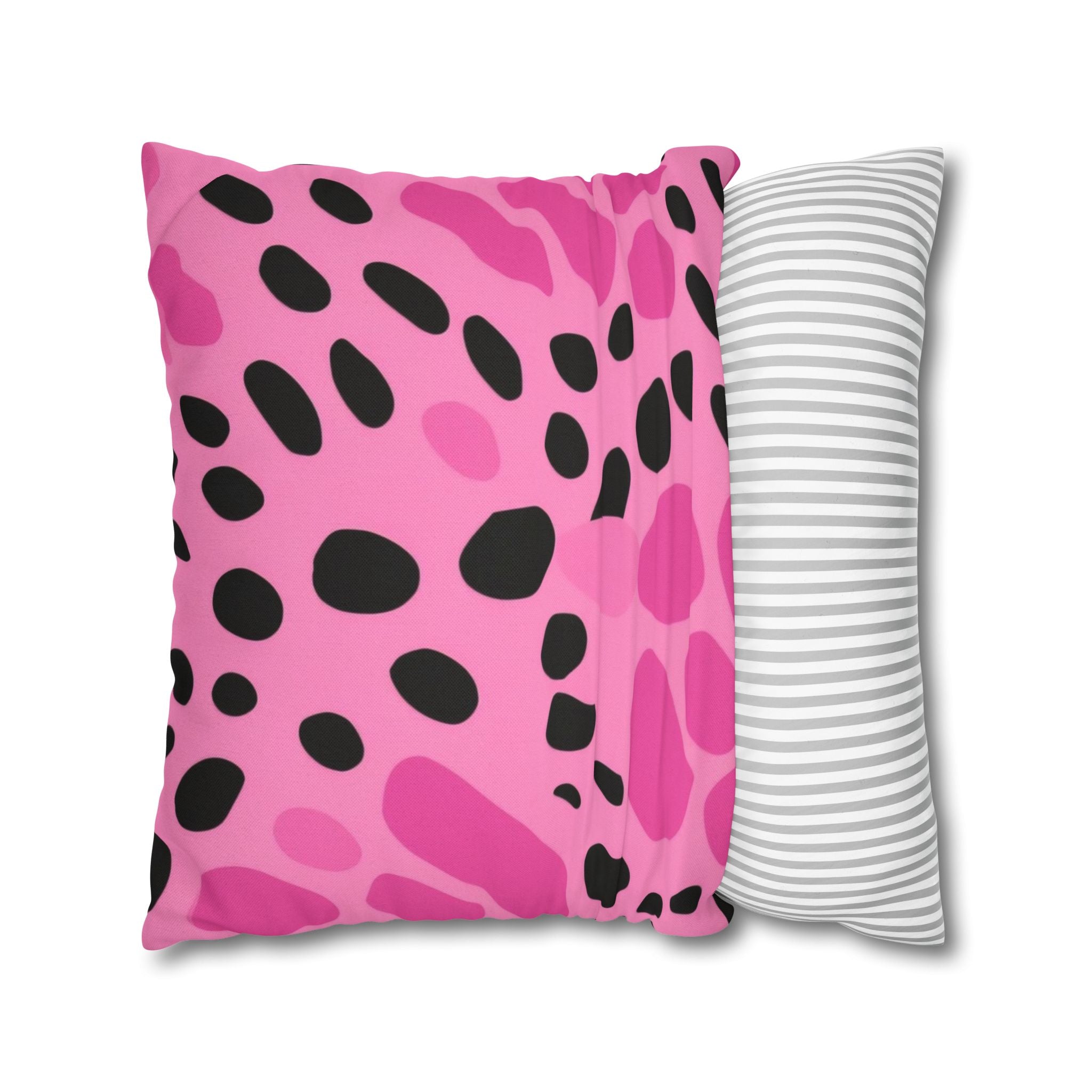 Pink and Black Spotted Throw Pillow, Artsulli - Art is Long, Life is Short, Home Decor, , , , , , , 