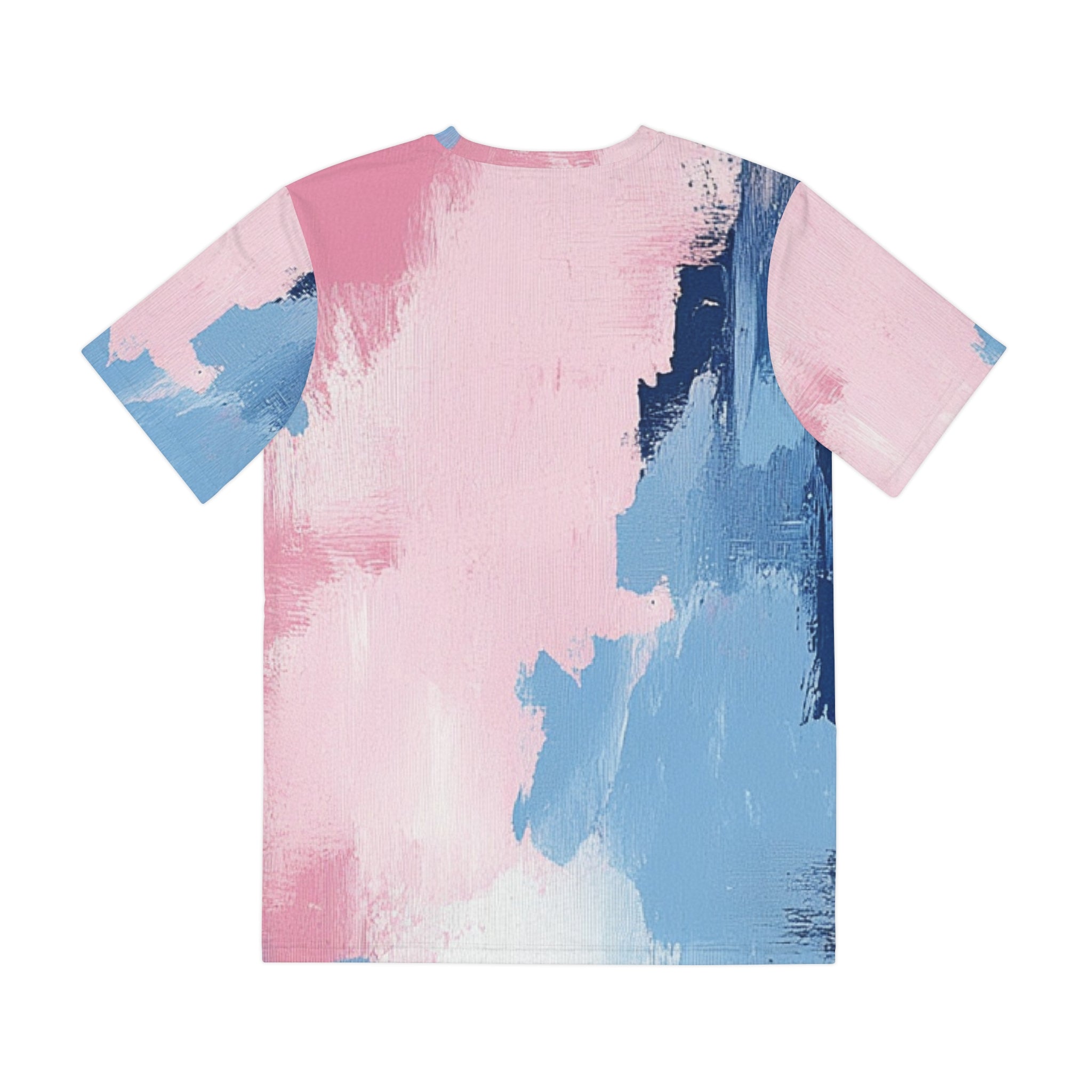 Pink and Blue Abstract Paint Stroke T-Shirt, Artsulli - Art is Long, Life is Short, All Over Prints, , , , , , , 