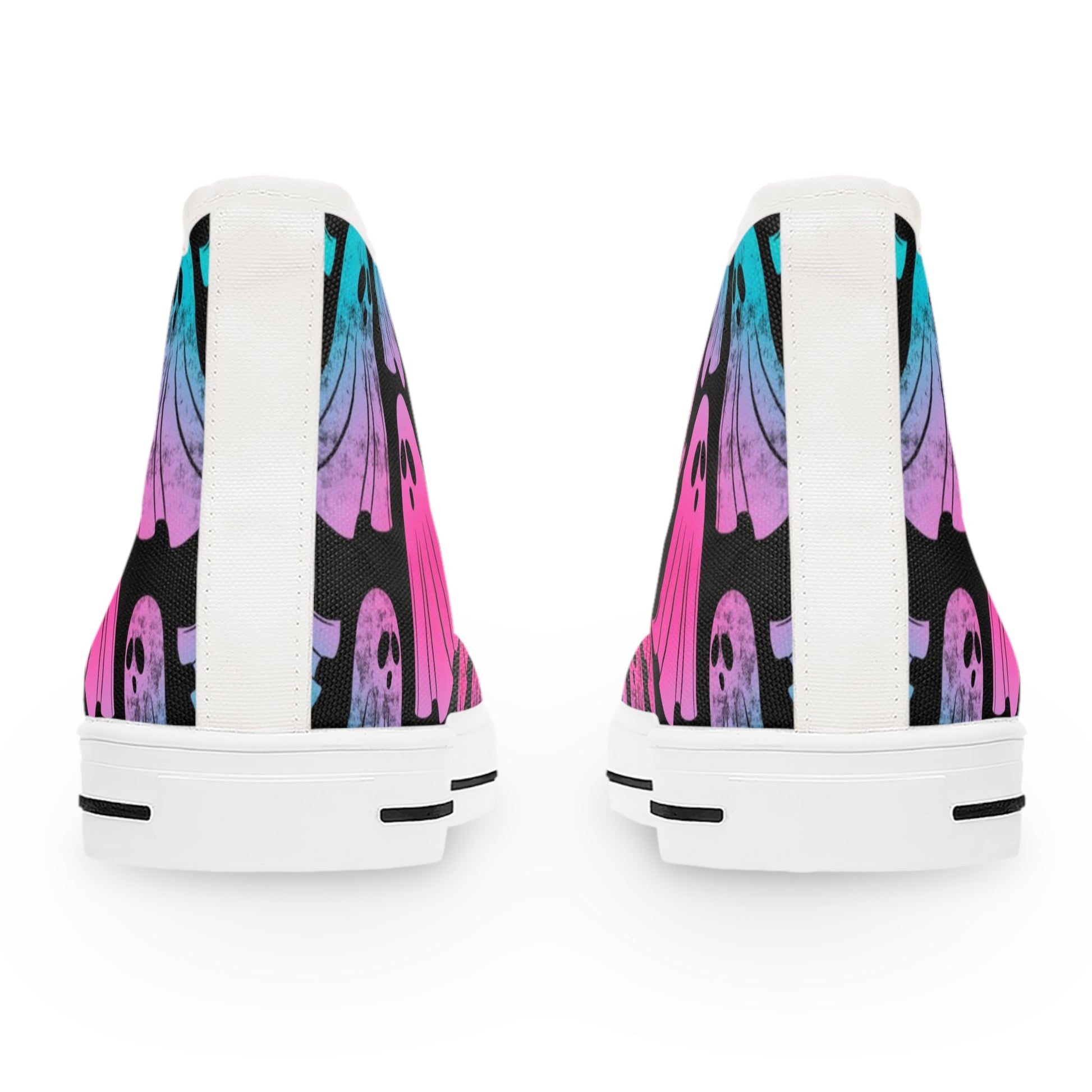 Pink and Blue Ghost High-Top Sneakers, Artsulli - Art is Long, Life is Short, Shoes, , , , , , , 