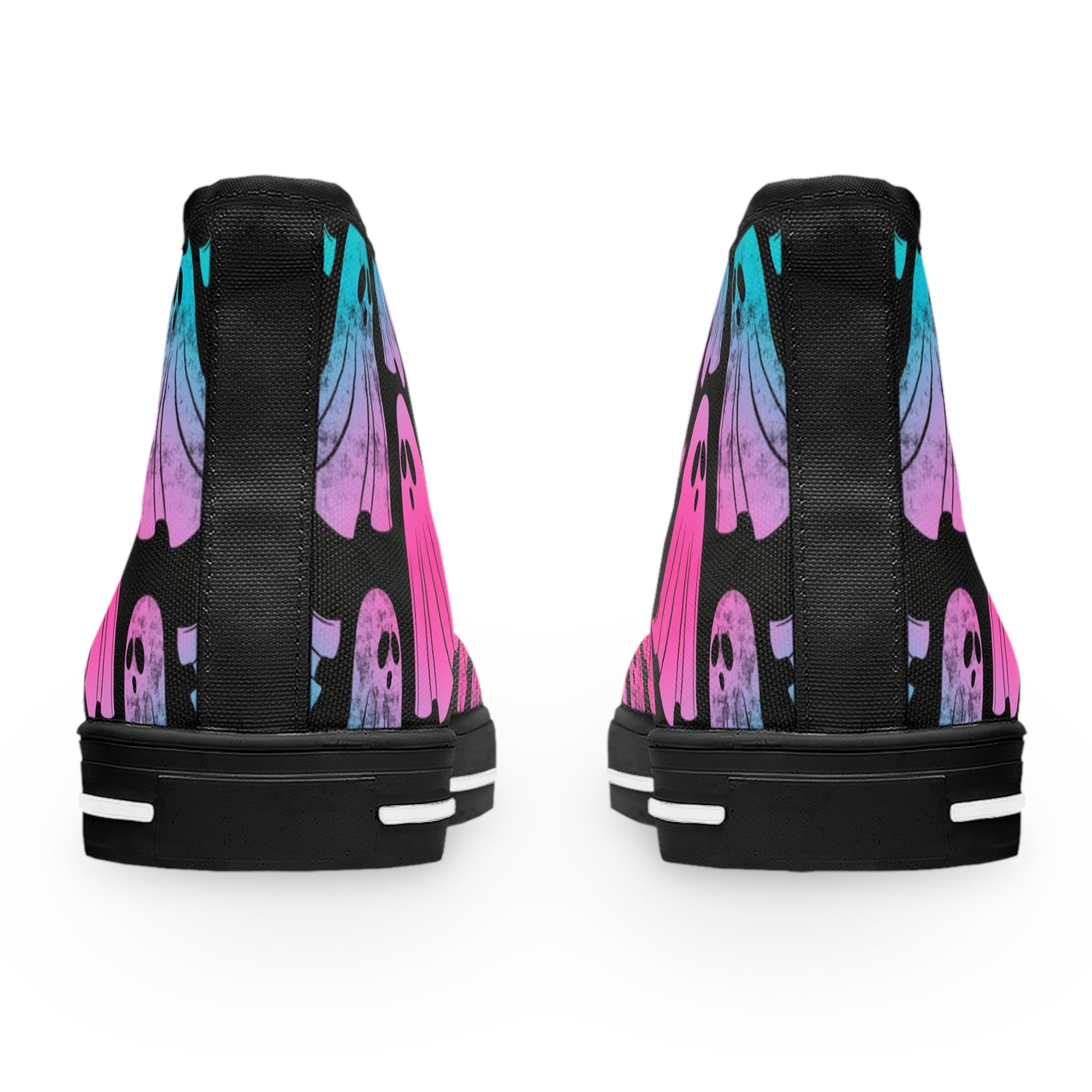 Pink and Blue Ghost High-Top Sneakers, Artsulli - Art is Long, Life is Short, Shoes, , , , , , , 