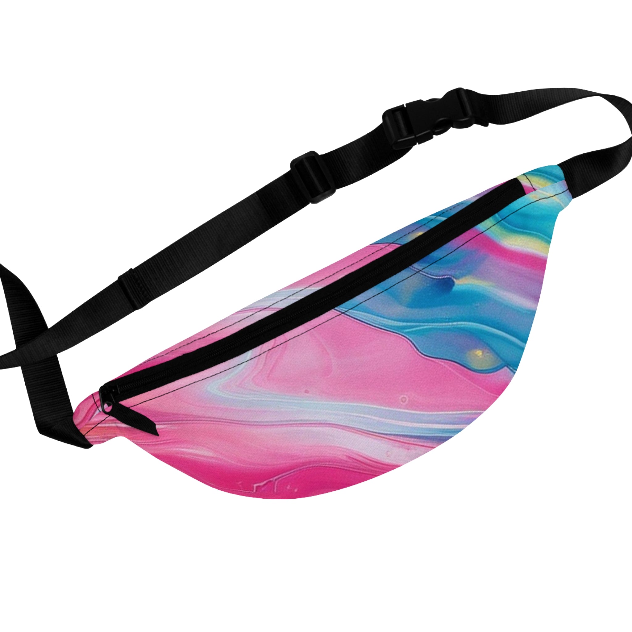 Pink and Blue Marble Fanny Pack, Artsulli - Art is Long, Life is Short, Bags, Size, One size, , , , , 26115270439567988673