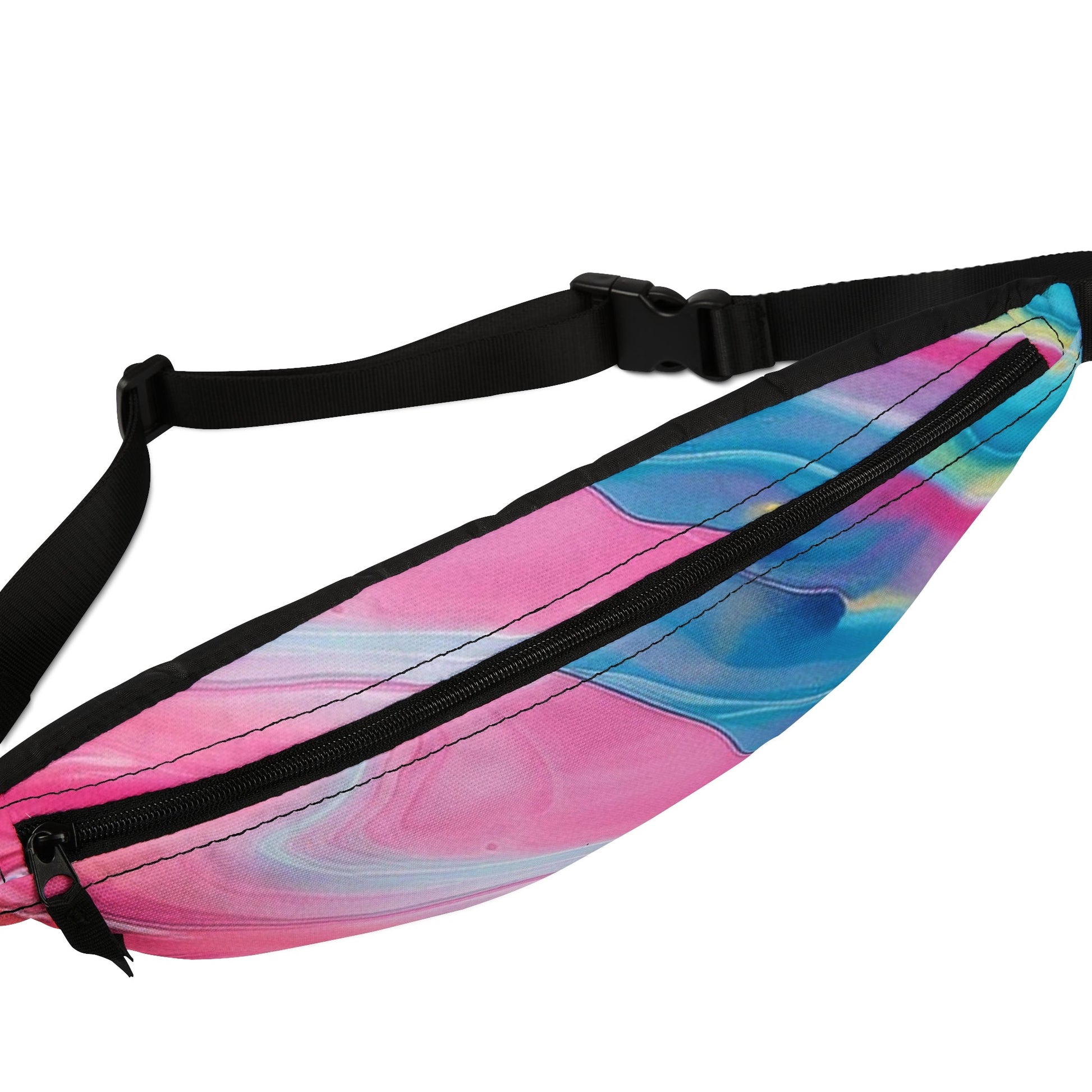 Pink and Blue Marble Fanny Pack, Artsulli - Art is Long, Life is Short, Bags, , , , , , , 