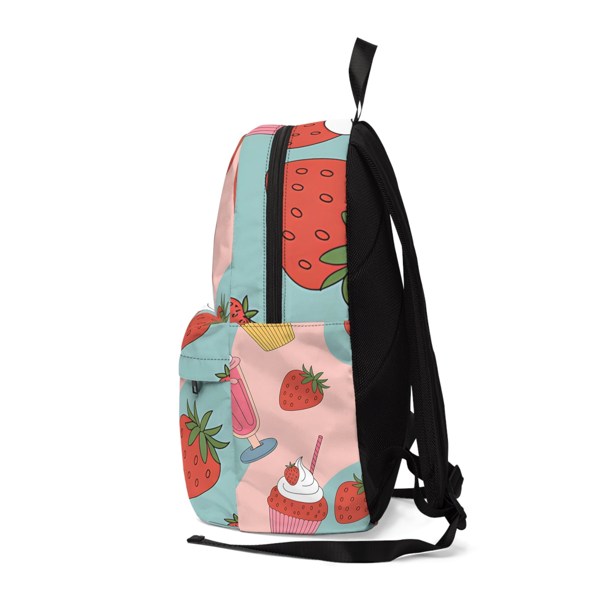 Pink and Blue Strawberry Cupcake Backpack, Artsulli - Art is Long, Life is Short, Bags, , , , , , , 