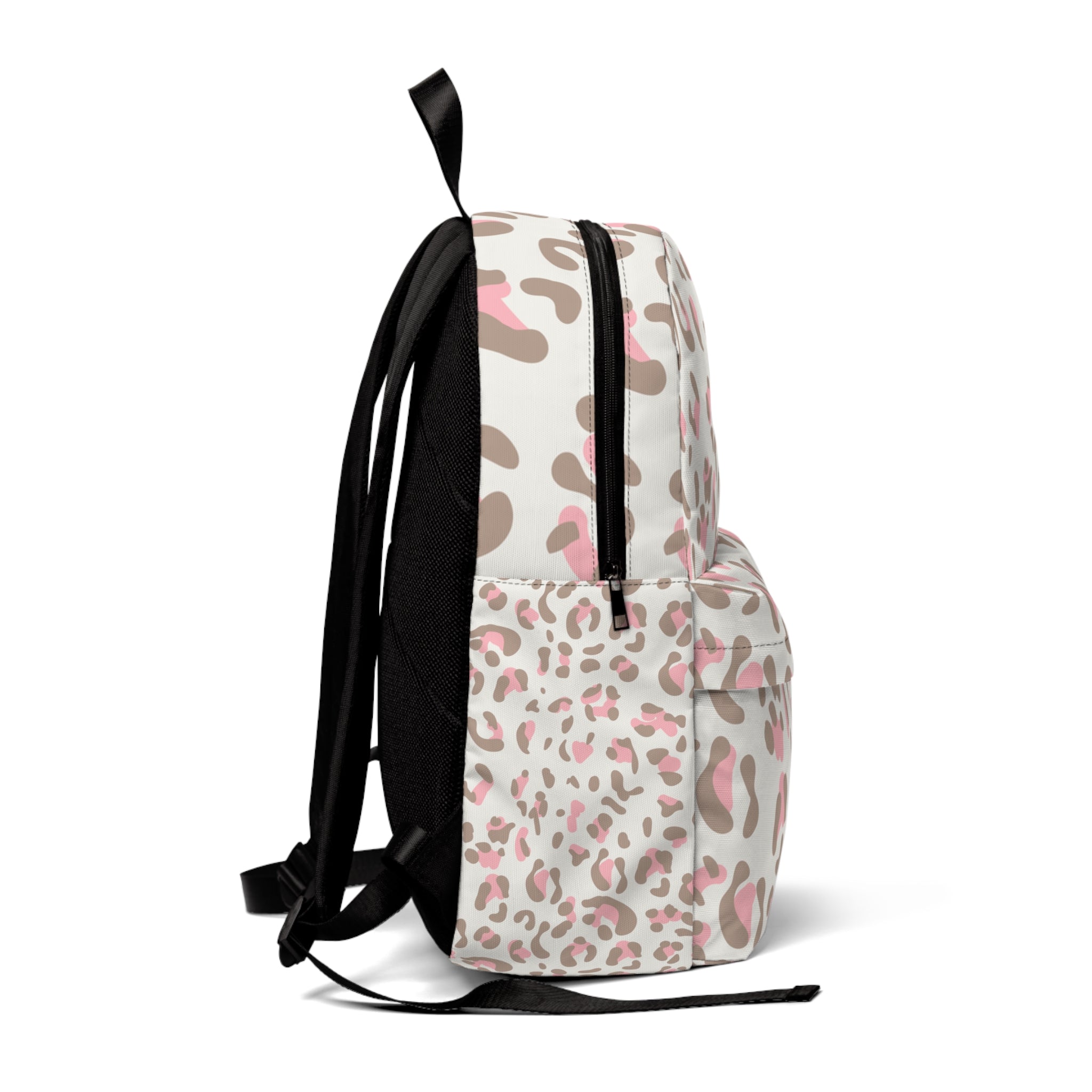 Pink and Brown Leopard Print Backpack, Artsulli - Art is Long, Life is Short, Bags, , , , , , , 