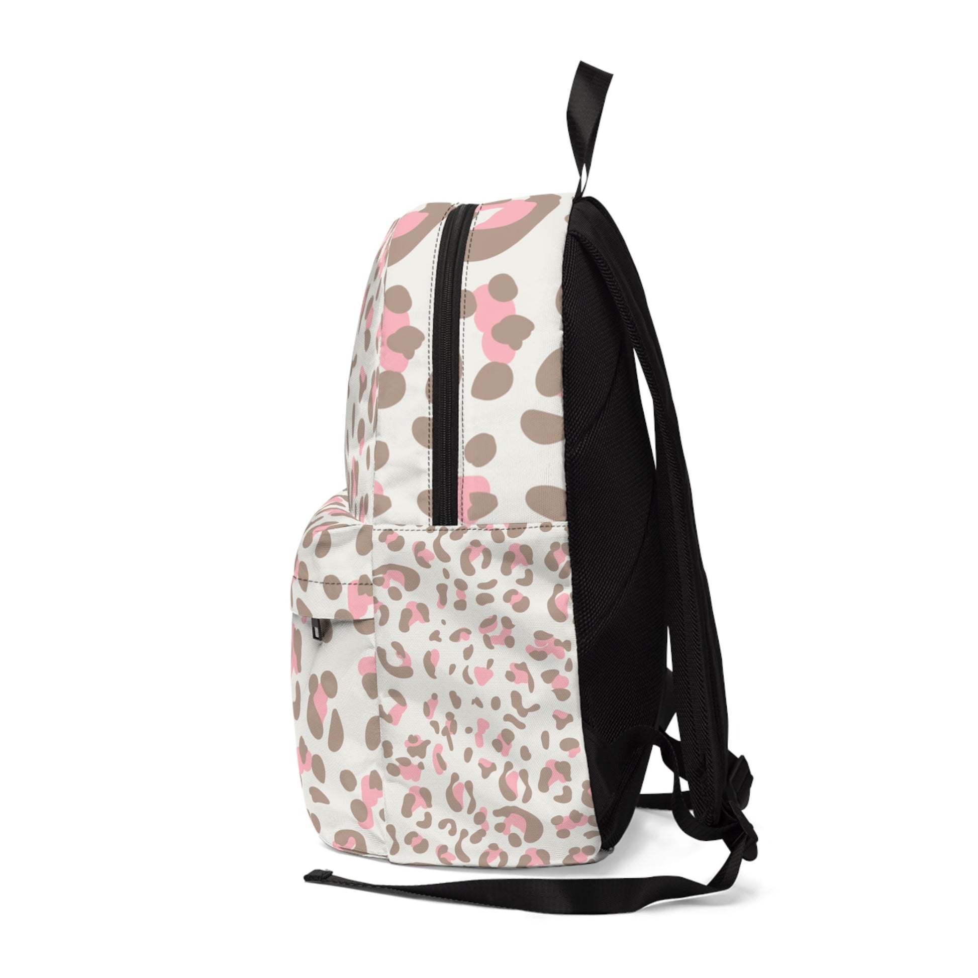 Pink and Brown Leopard Print Backpack, Artsulli - Art is Long, Life is Short, Bags, , , , , , , 