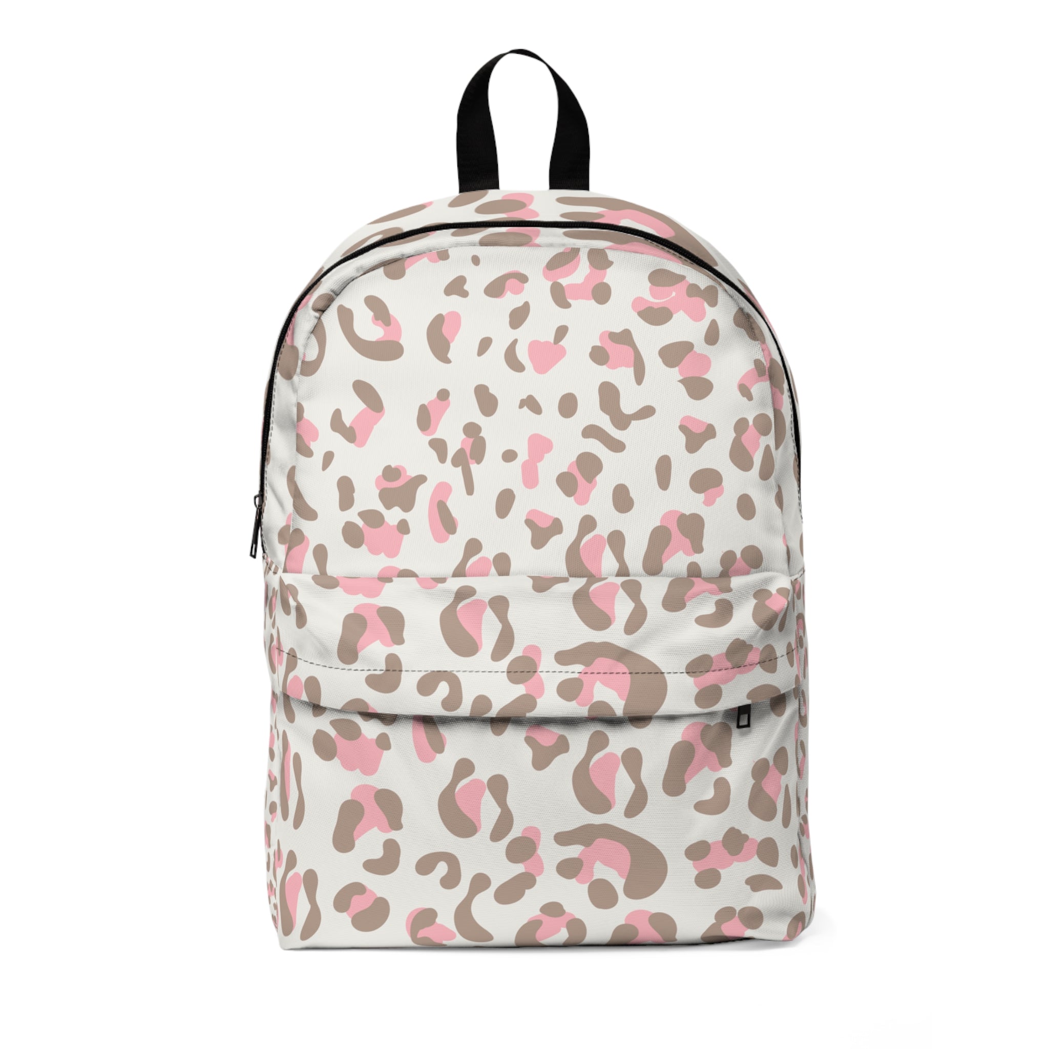 Printify Pink and Brown Leopard Print Backpack 2025