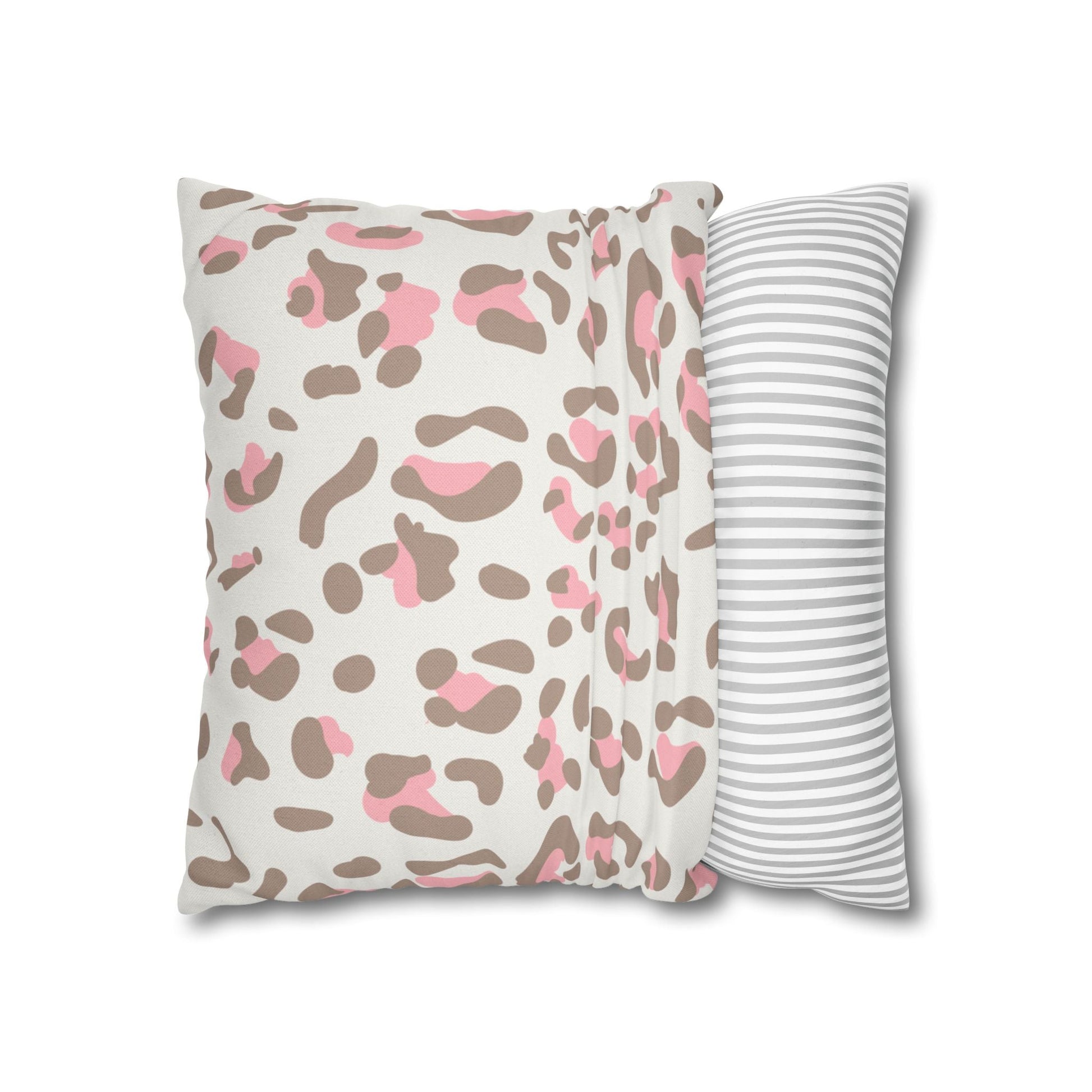 Pink and Brown Leopard Print Throw Pillow, Artsulli - Art is Long, Life is Short, Home Decor, , , , , , , 