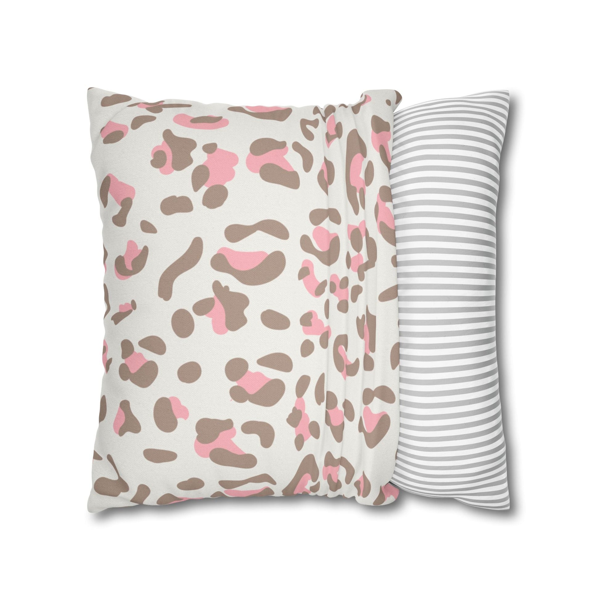 Pink and Brown Leopard Print Throw Pillow, Artsulli - Art is Long, Life is Short, Home Decor, , , , , , , 