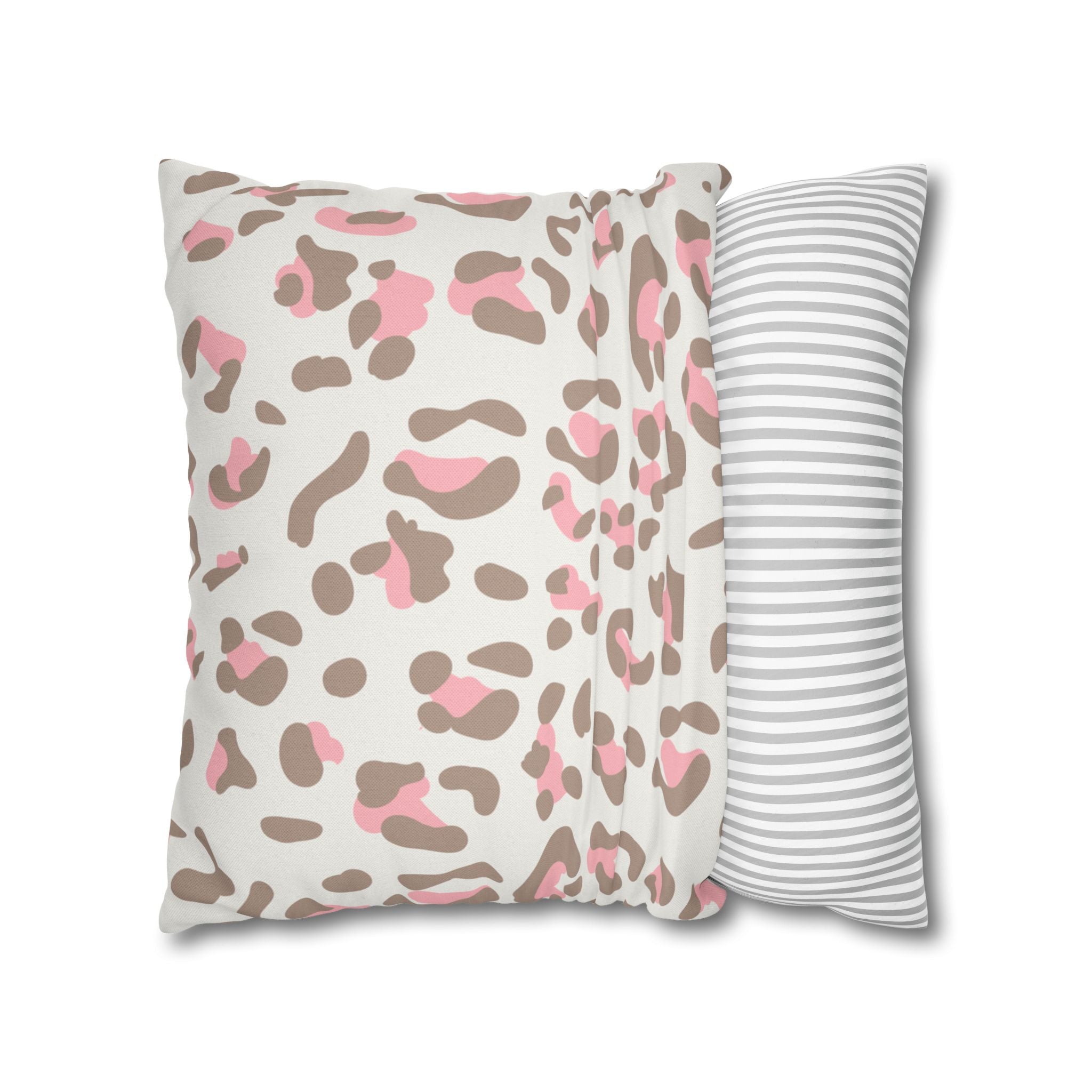Pink and Brown Leopard Print Throw Pillow, Artsulli - Art is Long, Life is Short, Home Decor, , , , , , , 