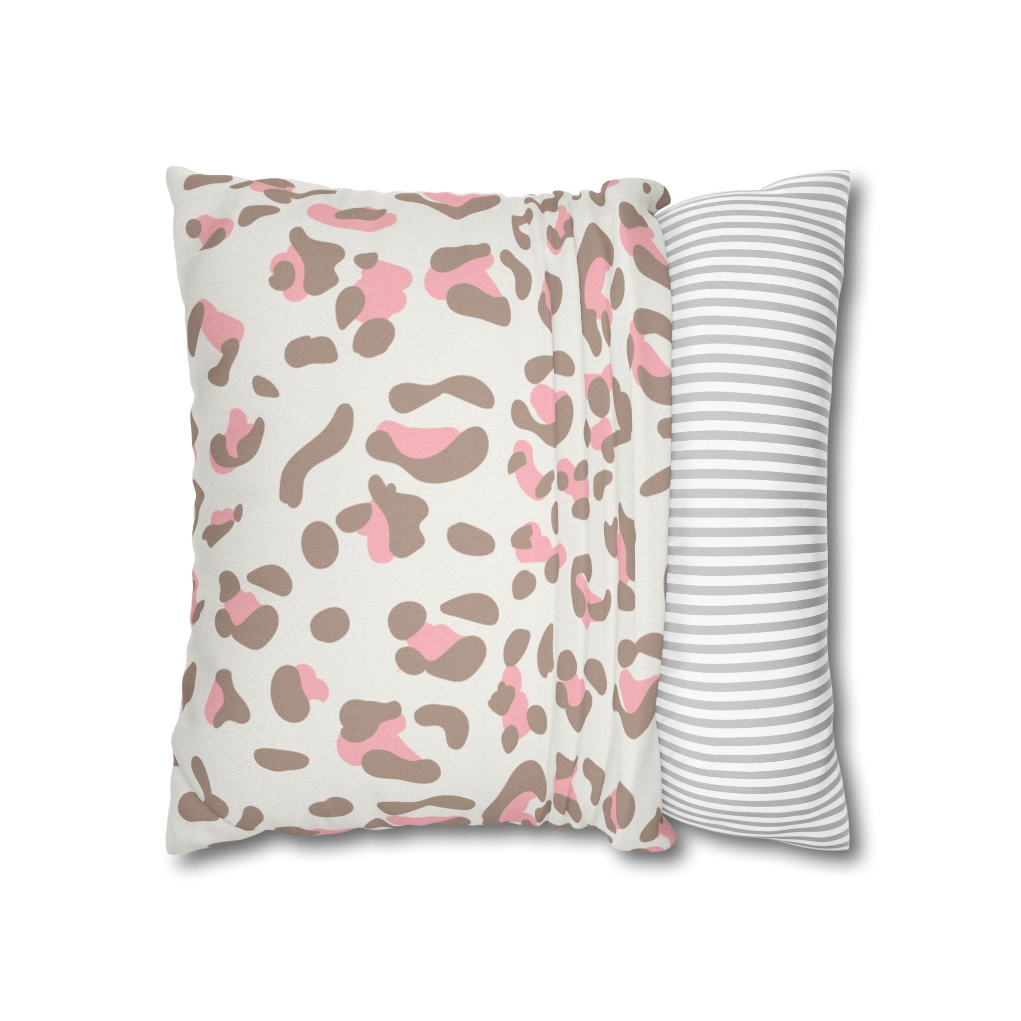 Pink and Brown Leopard Print Throw Pillow, Artsulli - Art is Long, Life is Short, Home Decor, , , , , , , 